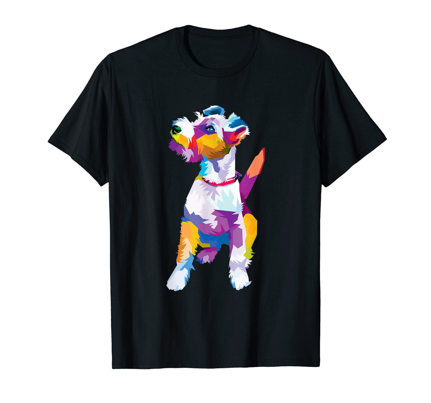 Colorful Fox Terrier Geometric Dog Pop T-Shirt - Streetwear Style Unisex - T-Shirt, Sweatshirt, Hoodie