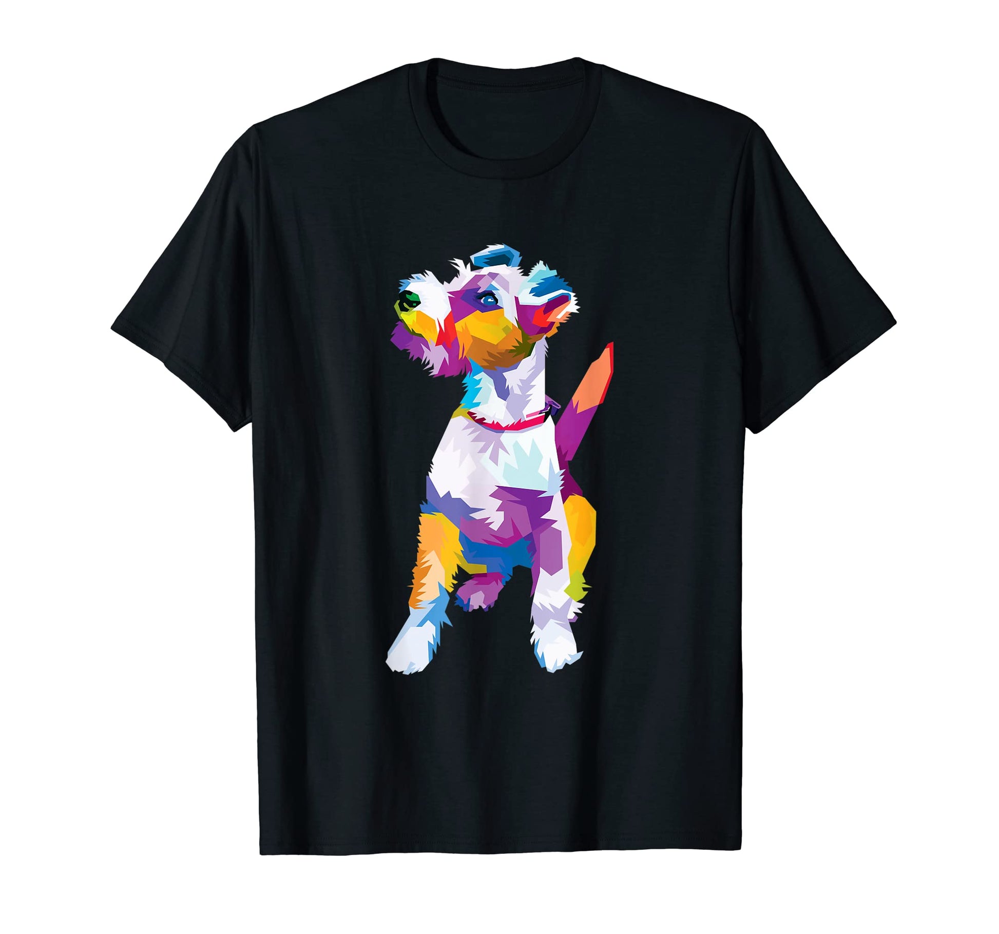 Colorful Fox Terrier Geometric Dog Pop T-Shirt - Streetwear Style Unisex - T-Shirt, Sweatshirt, Hoodie