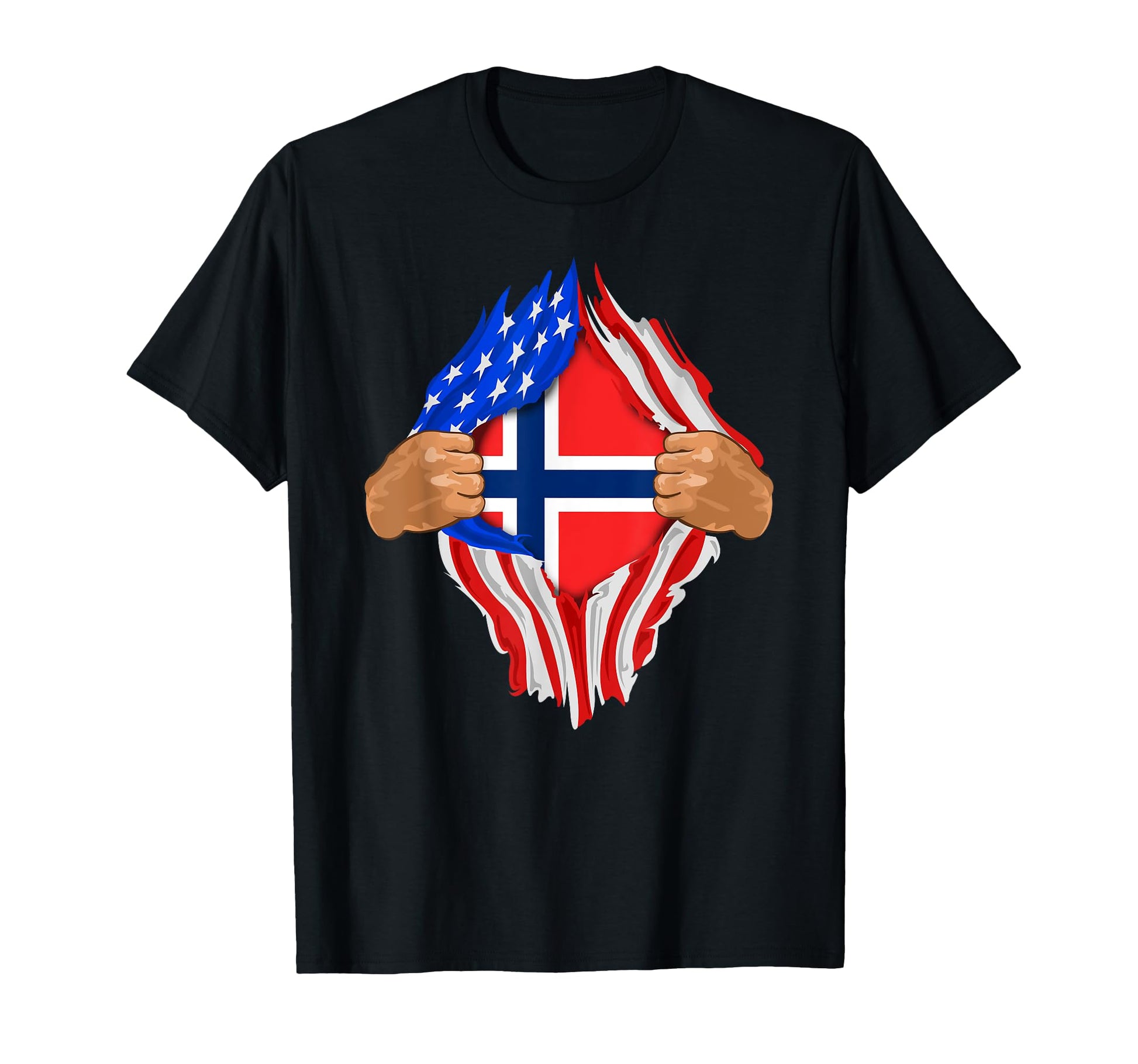 Norwegian Blood Inside Me Norway Flag T-Shirt - Streetwear Style Men Women - T-Shirt, Sweatshirt, Hoodie