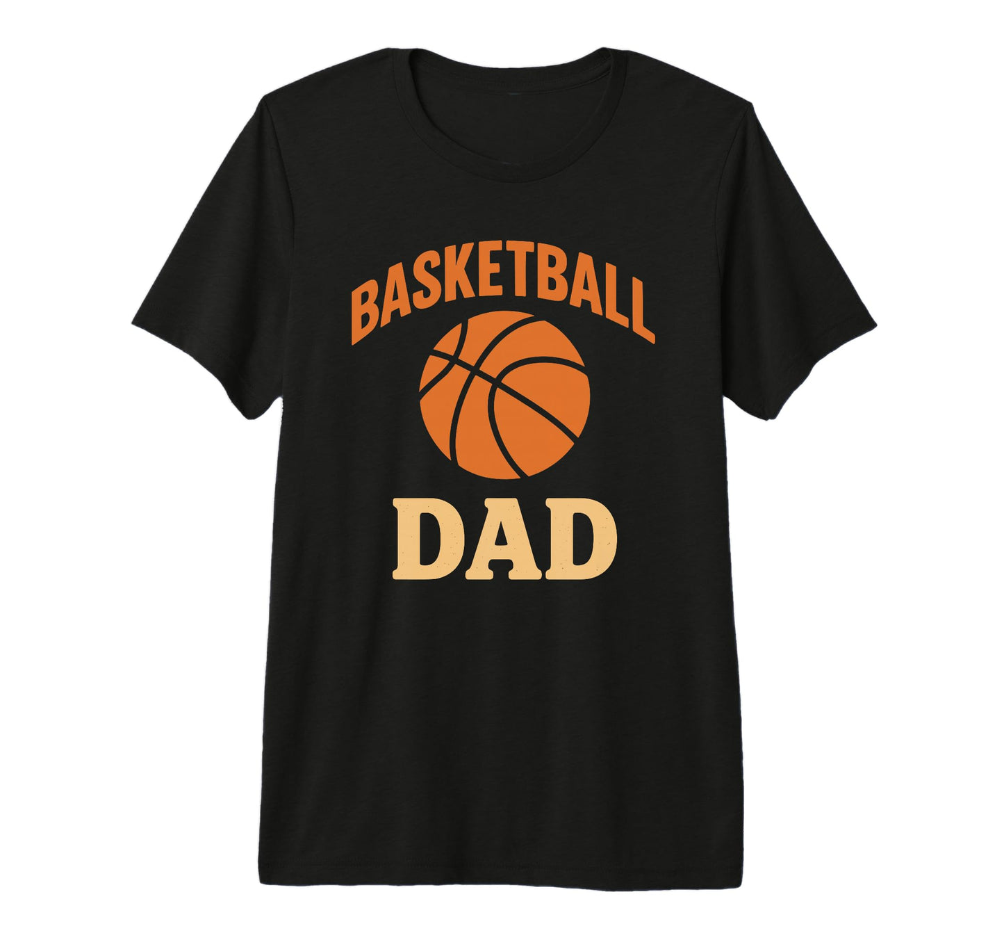 Basketball Dad Happy Fathers Day Tri T-Shirt - Custom Art Print Unisex - T-Shirt, Sweatshirt, Hoodie