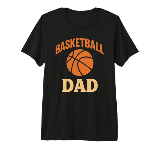Basketball Dad Happy Fathers Day Tri T-Shirt - Custom Art Print Unisex - T-Shirt, Sweatshirt, Hoodie