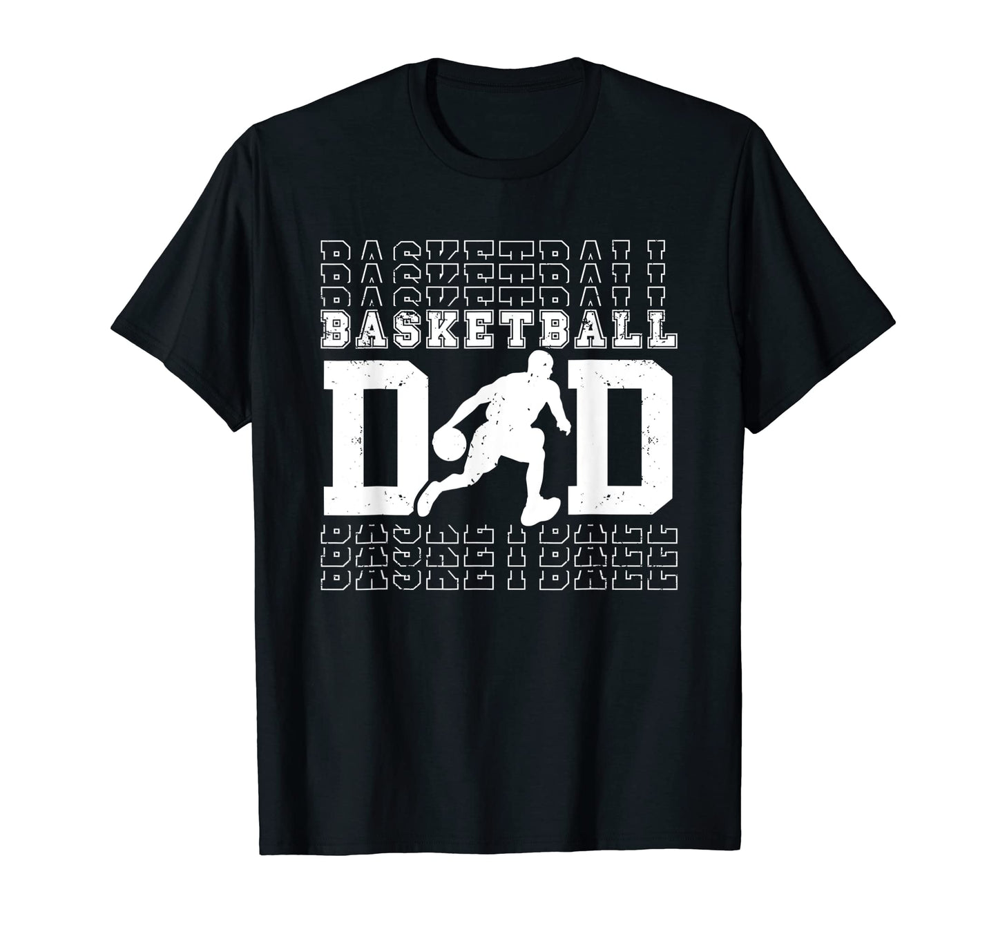 American Flag Basketball Dad Fathers T-Shirt - Casual Everyday Wear Unisex - T-Shirt, Sweatshirt, Hoodie