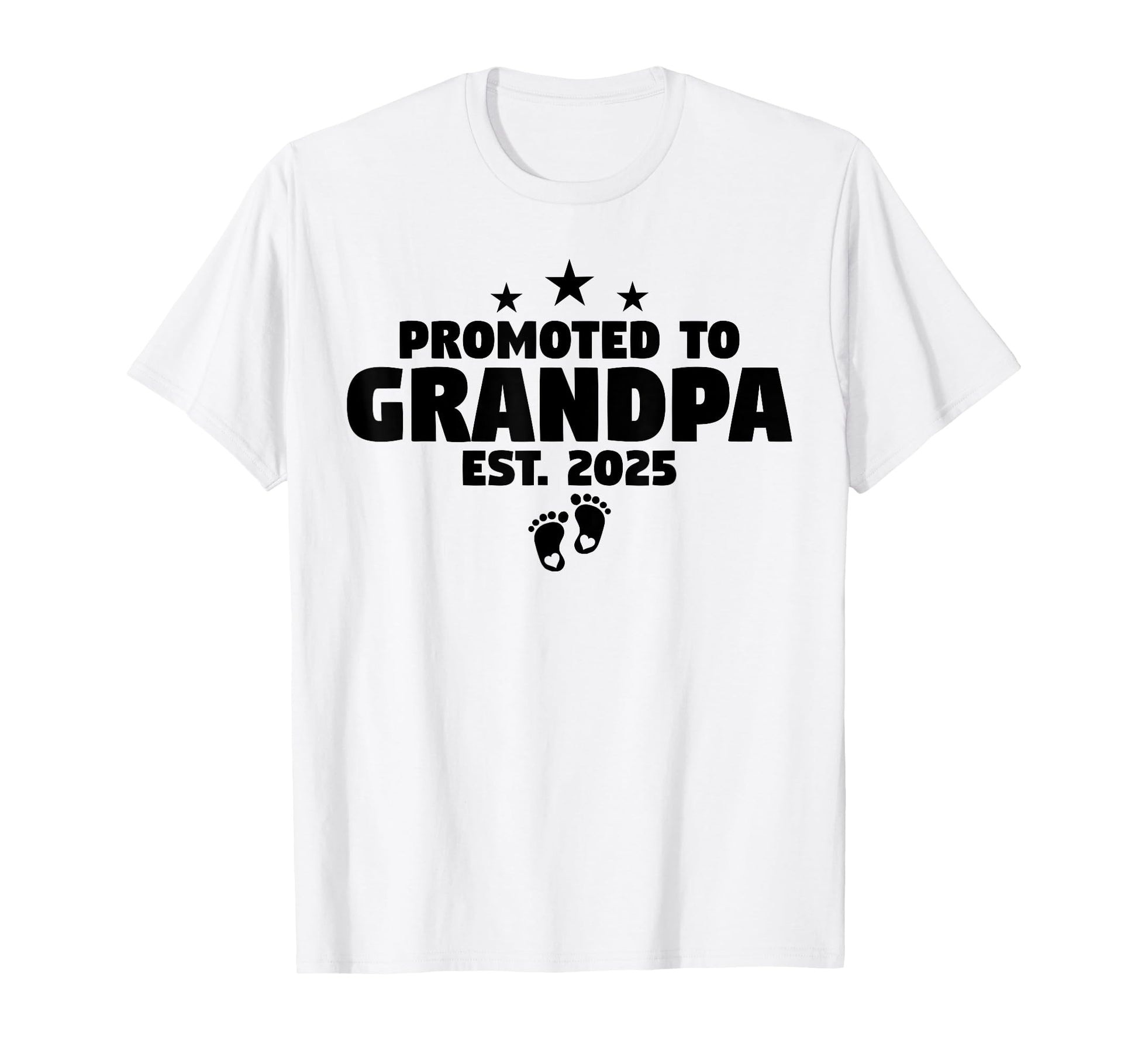 First Time Grandpa 2025 Promoted To T-Shirt - Custom Art Print for Adults - T-Shirt, Sweatshirt, Hoodie