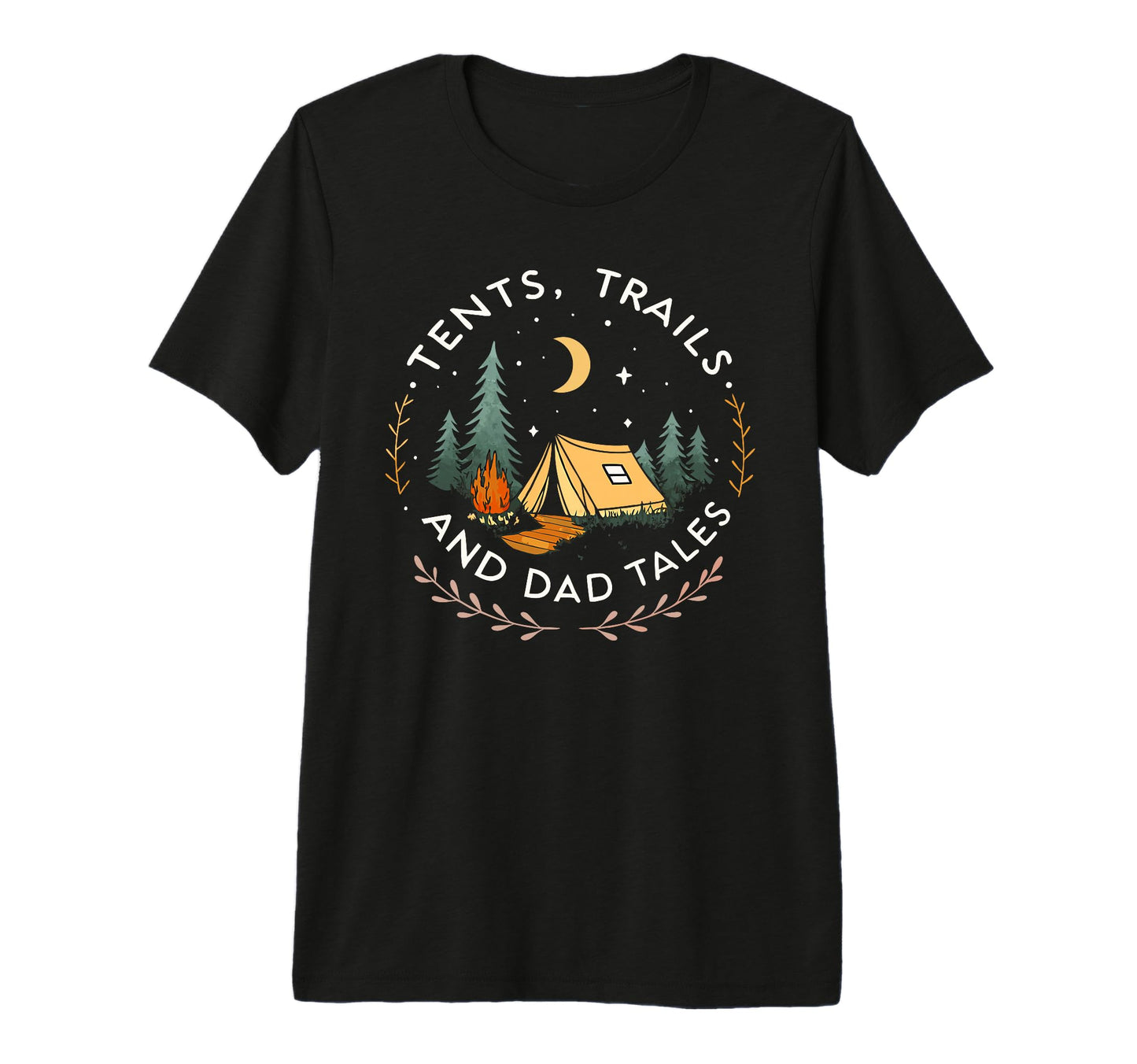Exploring Outdoors Dad Tri Blend T-Shirt - Custom Art Print Unisex - T-Shirt, Sweatshirt, Hoodie