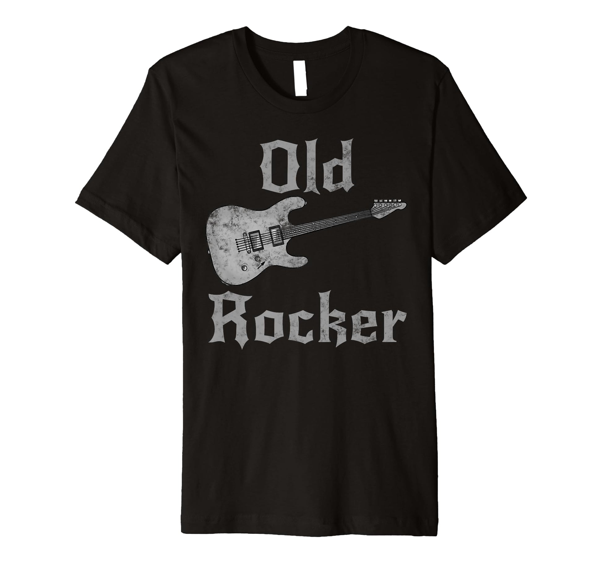 Old Rocker Electric Guitar T-Shirt - Casual Everyday Wear Unisex - T-Shirt, Sweatshirt, Hoodie