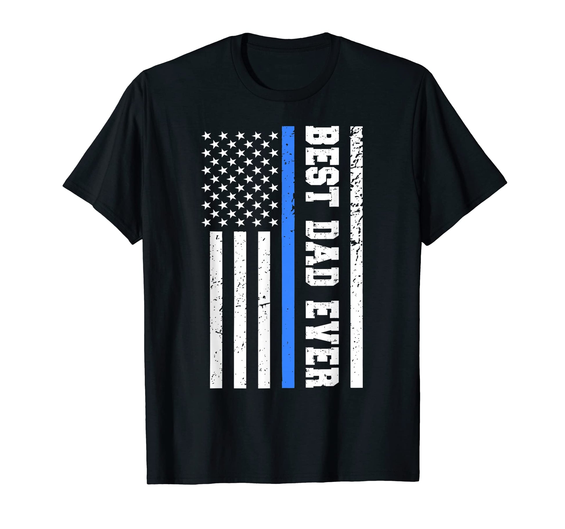 Mens Best Dad Ever Police Blue Line T-Shirt - Streetwear Style Men Women - T-Shirt, Sweatshirt, Hoodie
