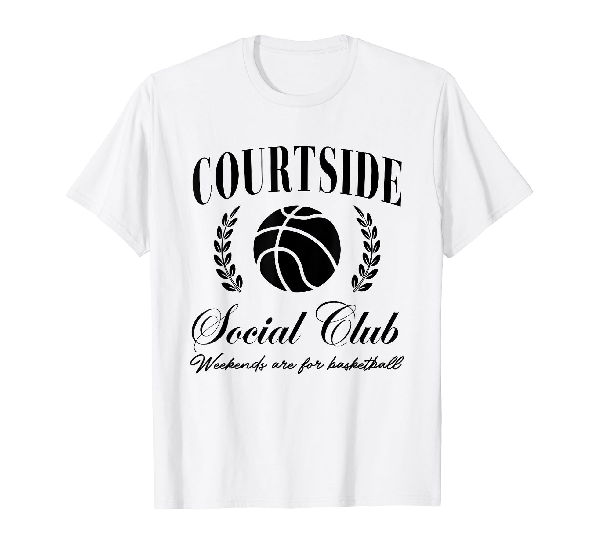 Courtside Social Club Basketball T-Shirt - Novelty Apparel for Adults - T-Shirt, Sweatshirt, Hoodie