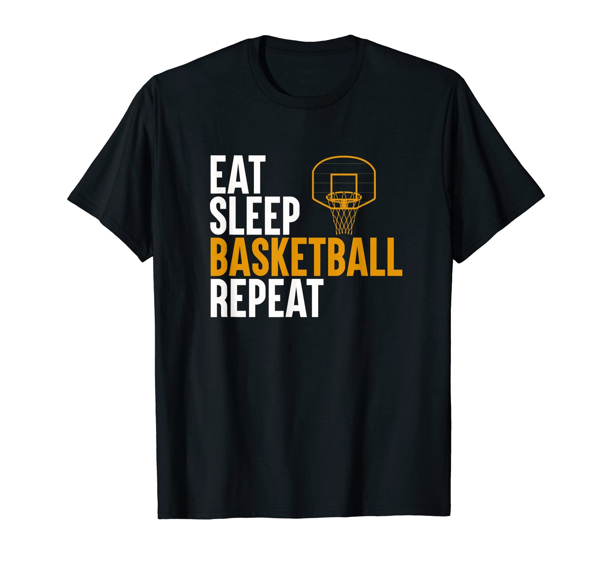 Eat Sleep Basketball Repeat Sports T-Shirt - Custom Art Print Men Women - T-Shirt, Sweatshirt, Hoodie