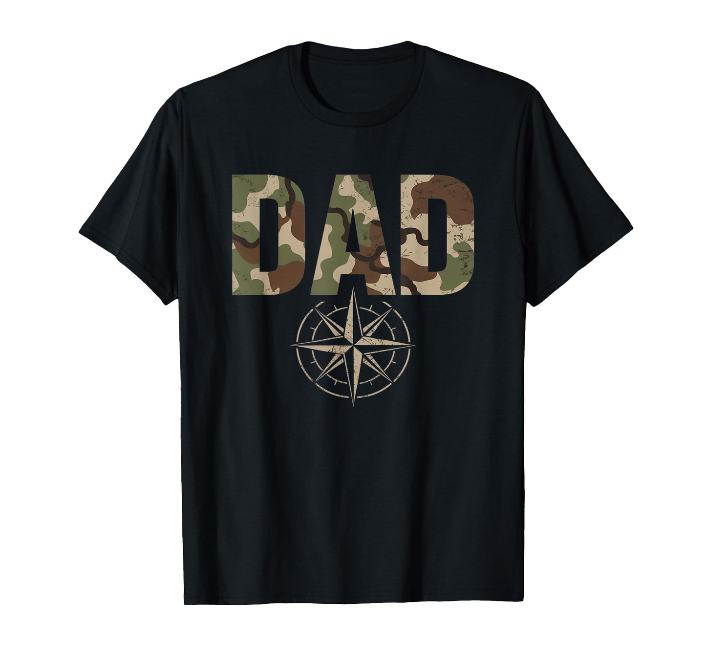 Camo Dad Compass Fathers Who Love T-Shirt - Aesthetic Graphic Men Women - T-Shirt, Sweatshirt, Hoodie