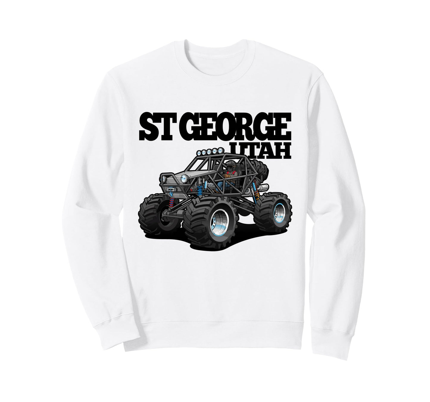 St George Utah Side Side Quad 4X4 Sweatshirt - Minimalist Print for Adults - T-Shirt, Sweatshirt, Hoodie