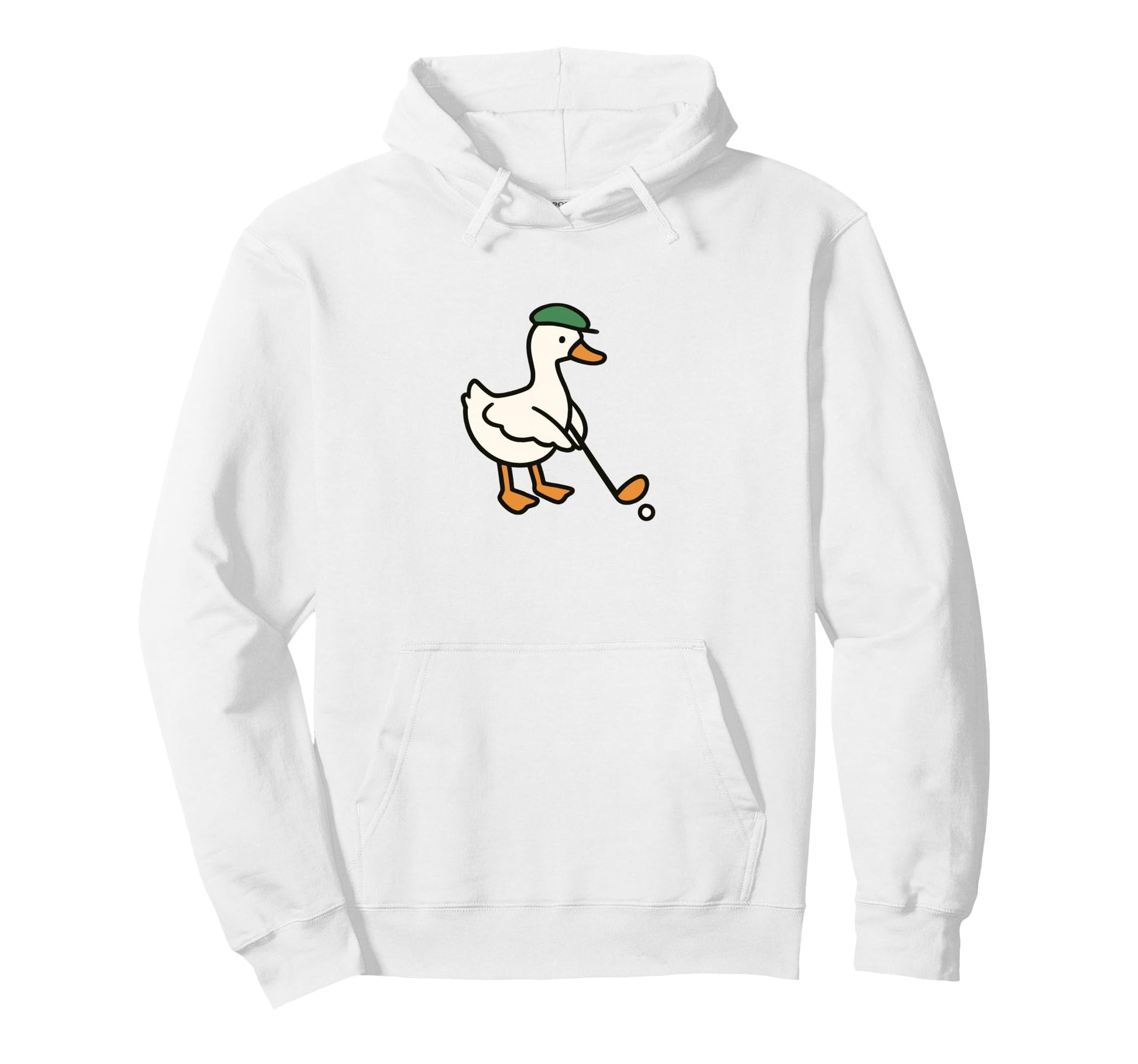Minimalist Golf Duck Sports Animal Hoodie - Casual Everyday Wear Unisex - T-Shirt, Sweatshirt, Hoodie