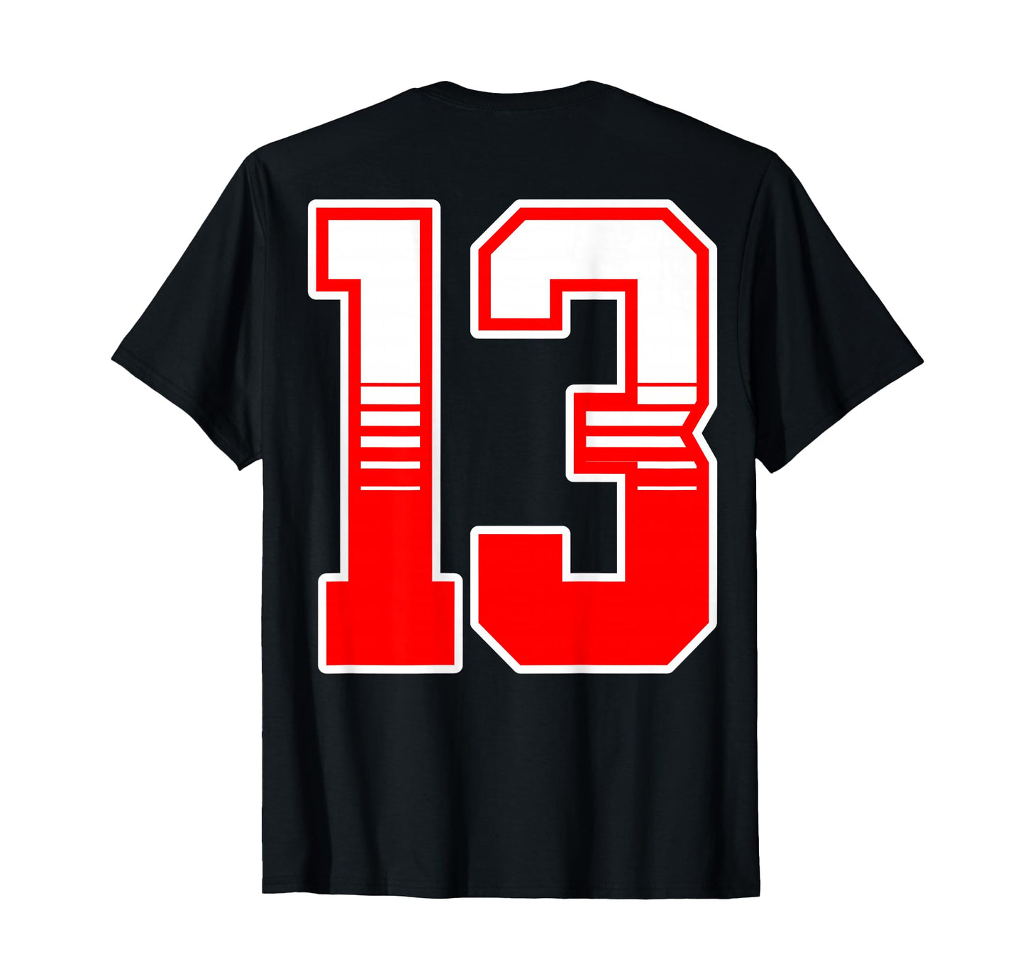White Red Sport Team Number 13 T-Shirt - Aesthetic Graphic Men Women - T-Shirt, Sweatshirt, Hoodie