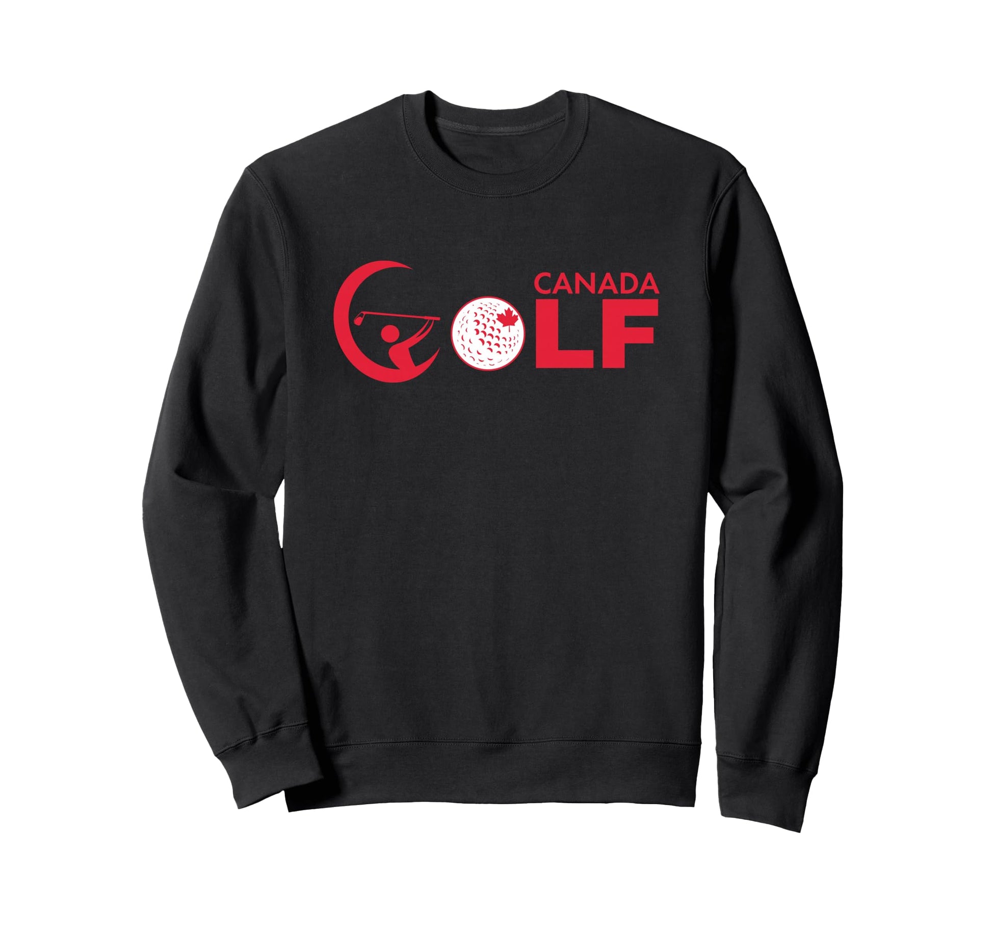 Golf Logo Flag Canada Golfer Swing Sweatshirt - Aesthetic Graphic Unisex - T-Shirt, Sweatshirt, Hoodie