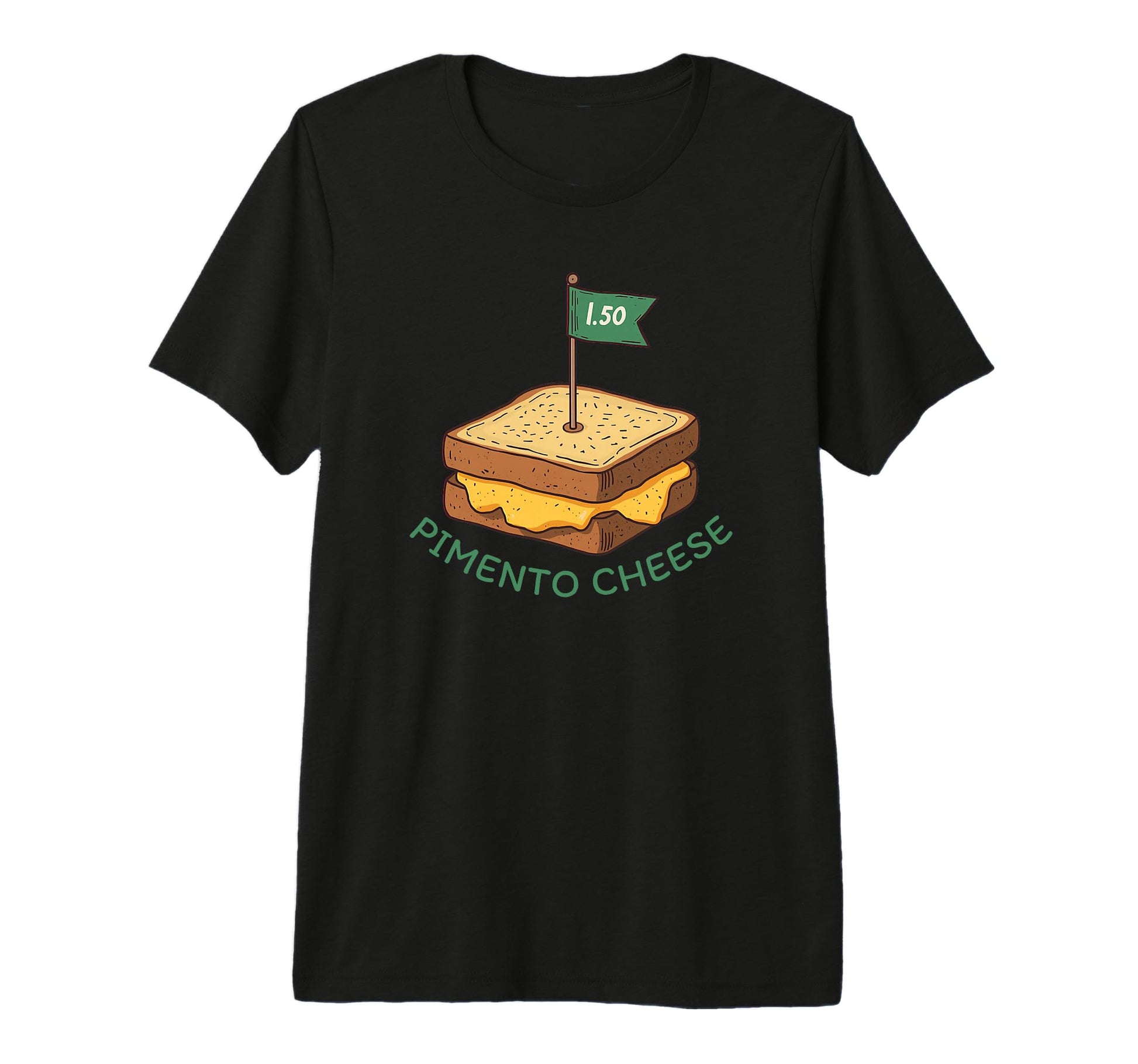 Pimento Cheese Golf Dad Food Tri Blend T-Shirt - Minimalist Print Men Women - T-Shirt, Sweatshirt, Hoodie