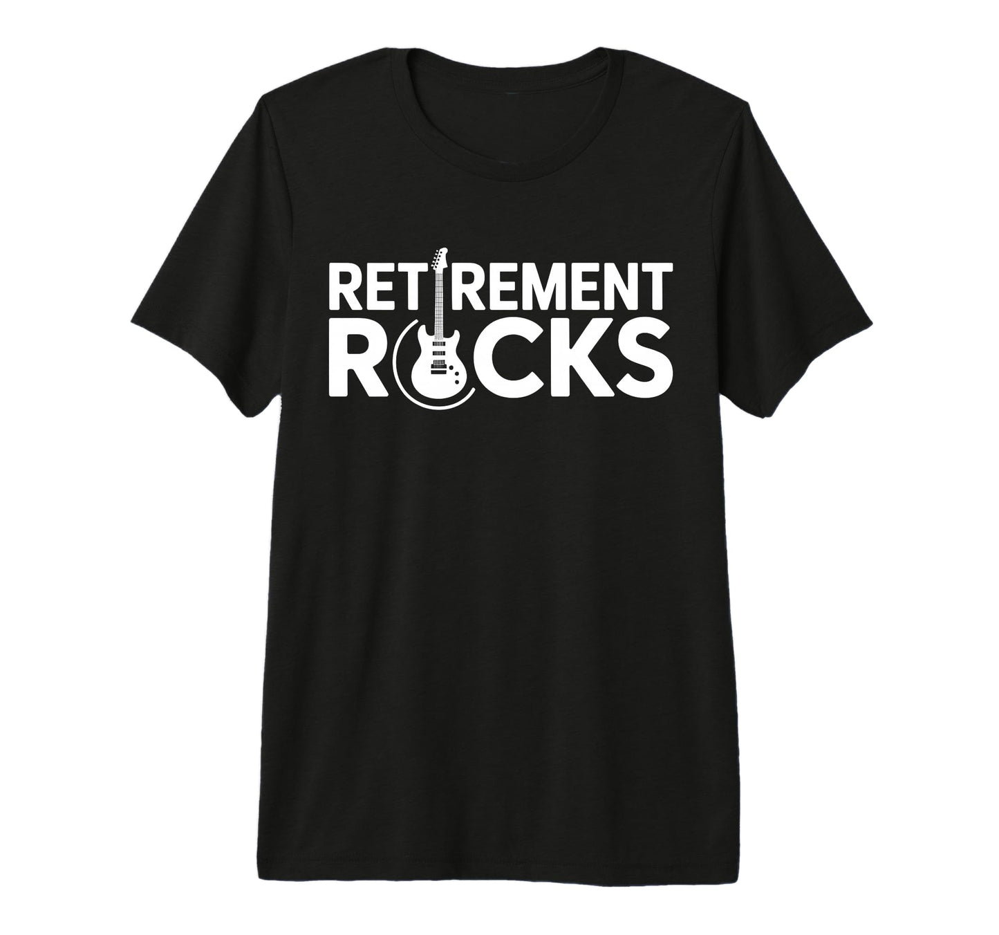 Retirement Rocks Acoustic Electric T-Shirt - Custom Art Print for Adults - T-Shirt, Sweatshirt, Hoodie