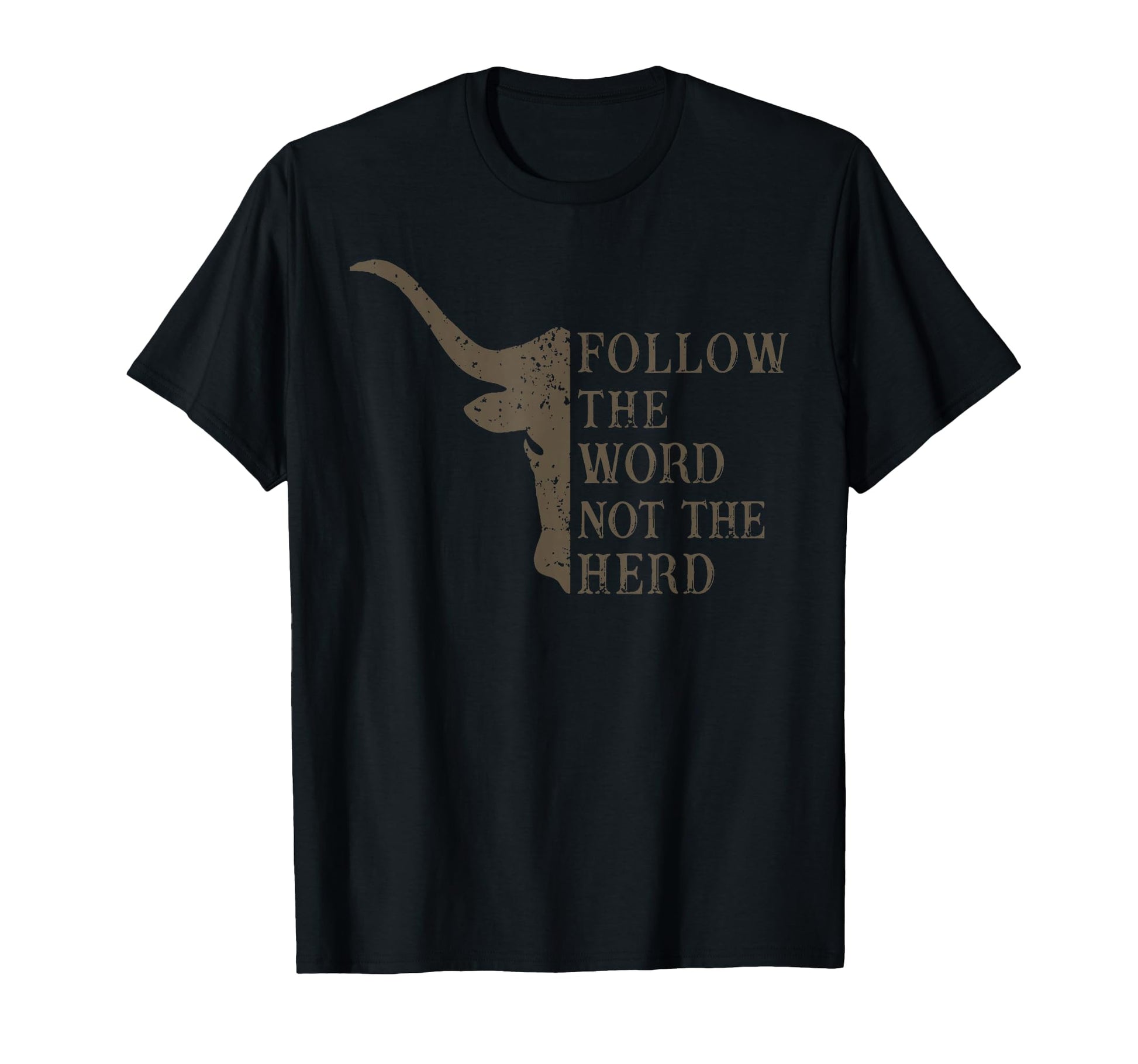 Follow Word Not Herd Christian Cow T-Shirt - Streetwear Style Men Women - T-Shirt, Sweatshirt, Hoodie