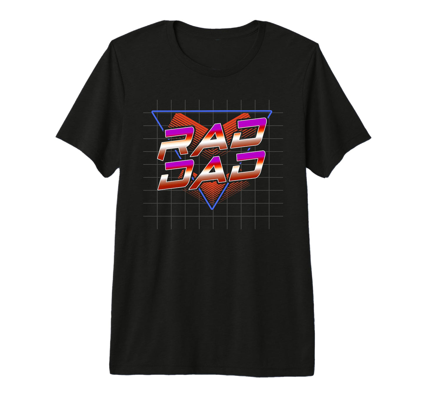 Best Father 80S Rad Dad Fathers Day T-Shirt - Minimalist Print for Adults - T-Shirt, Sweatshirt, Hoodie
