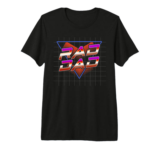 Best Father 80S Rad Dad Fathers Day T-Shirt - Minimalist Print for Adults - T-Shirt, Sweatshirt, Hoodie