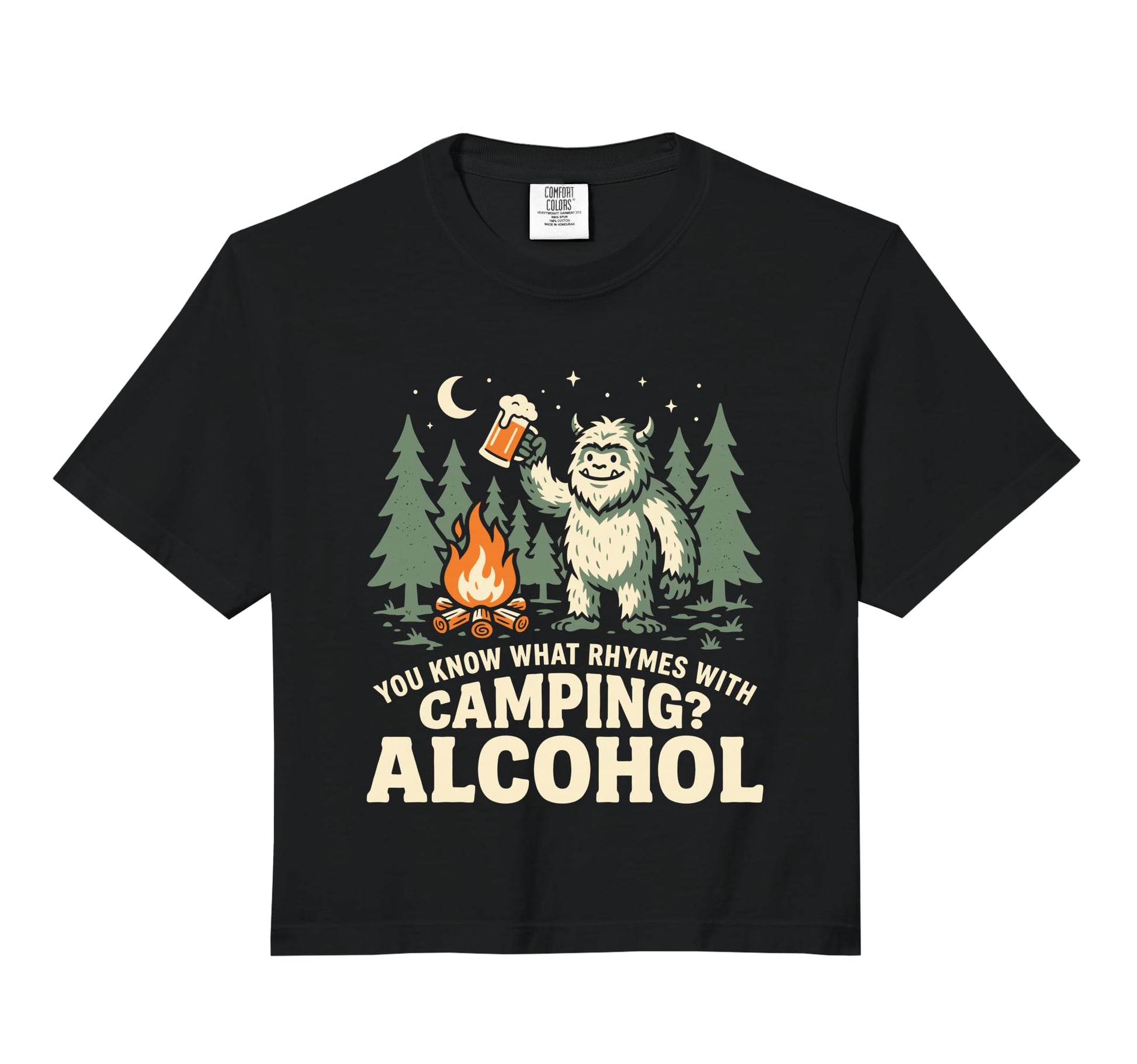 You Know What Rhymes Camping Alcohol Hoodie - Custom Art Print for Adults - T-Shirt, Sweatshirt, Hoodie