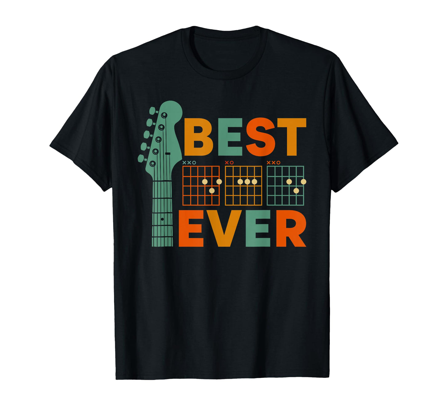 Best Dad Ever Guitar Chord D D T-Shirt - Casual Everyday Wear Men Women - T-Shirt, Sweatshirt, Hoodie