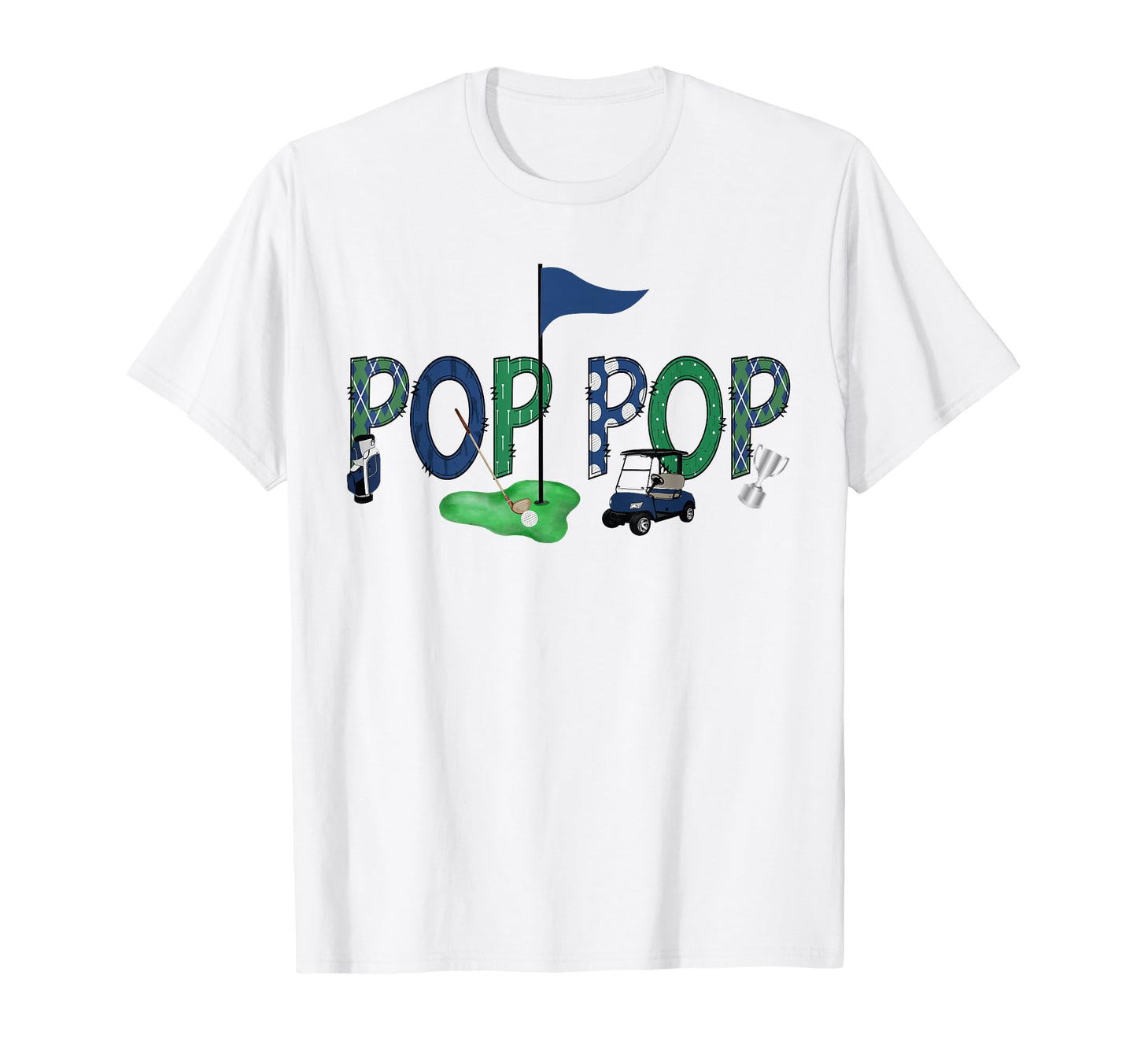 Pop Pop Birthday Hole One Golf Sport T-Shirt - Minimalist Print Men Women - T-Shirt, Sweatshirt, Hoodie