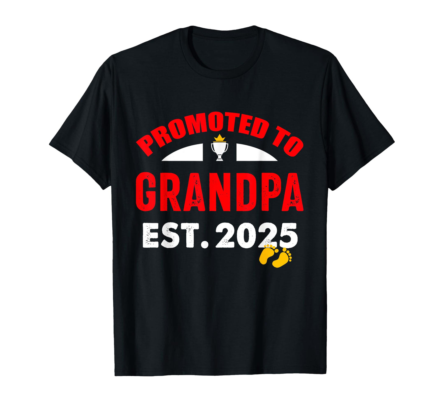Funny Promoted To Grandpa Est 2025 T-Shirt - Graphic Print for Adults - T-Shirt, Sweatshirt, Hoodie