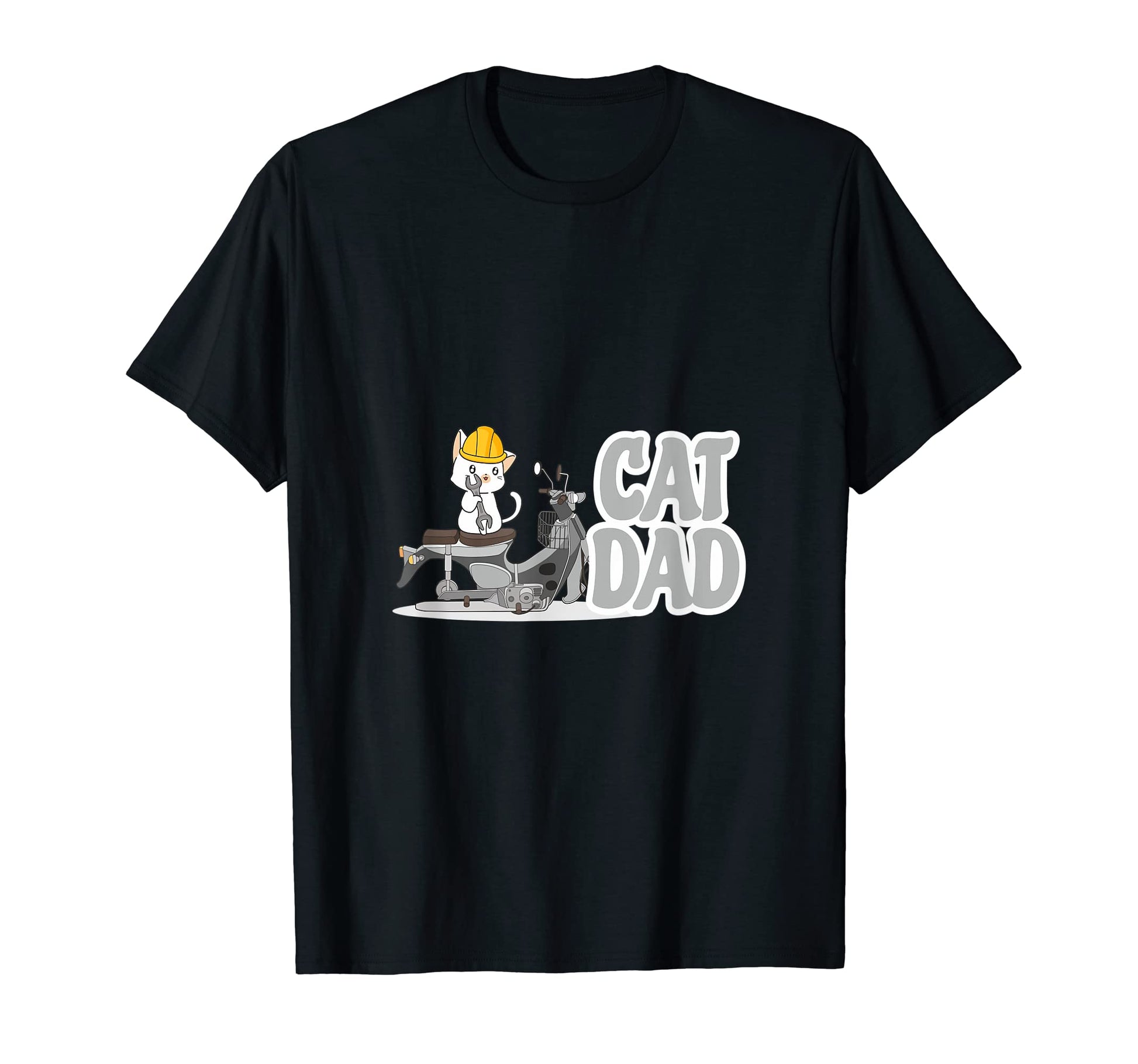 Cat Dad Motorcycle Cat Kitten Father T-Shirt - Trendy Graphic Men Women - T-Shirt, Sweatshirt, Hoodie