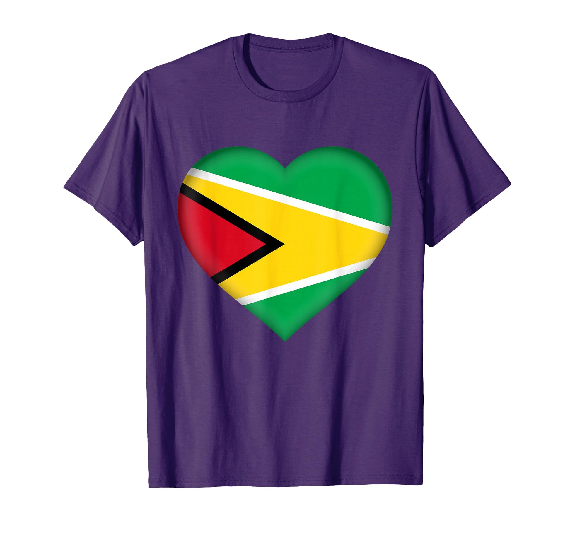 I Love Guyana Guyanese Flag Heart T-Shirt - Fun Novelty Design Unisex - T-Shirt, Sweatshirt, Hoodie