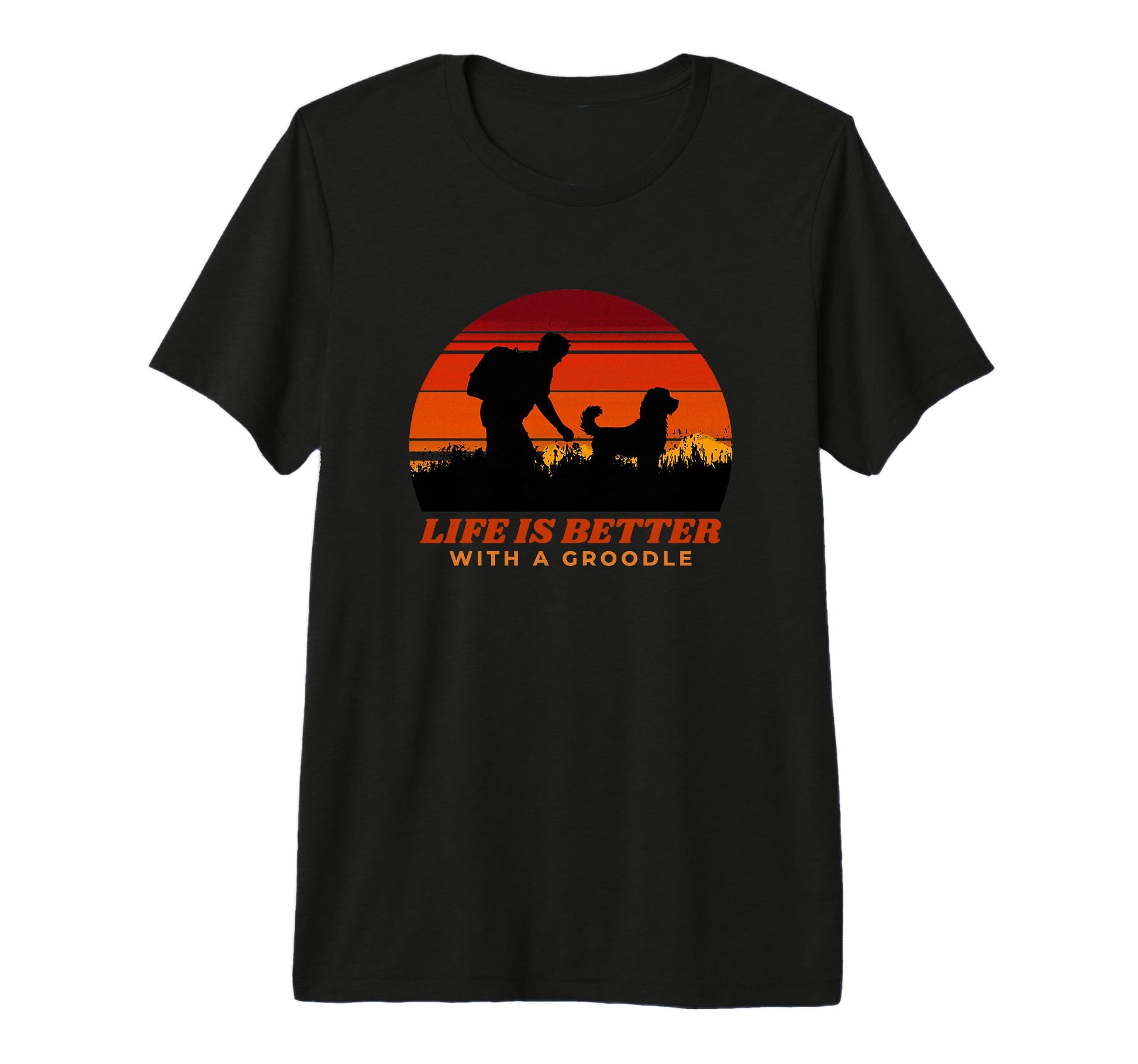 Life Is Better Groodle Distressed T-Shirt - Trendy Graphic for Adults - T-Shirt, Sweatshirt, Hoodie