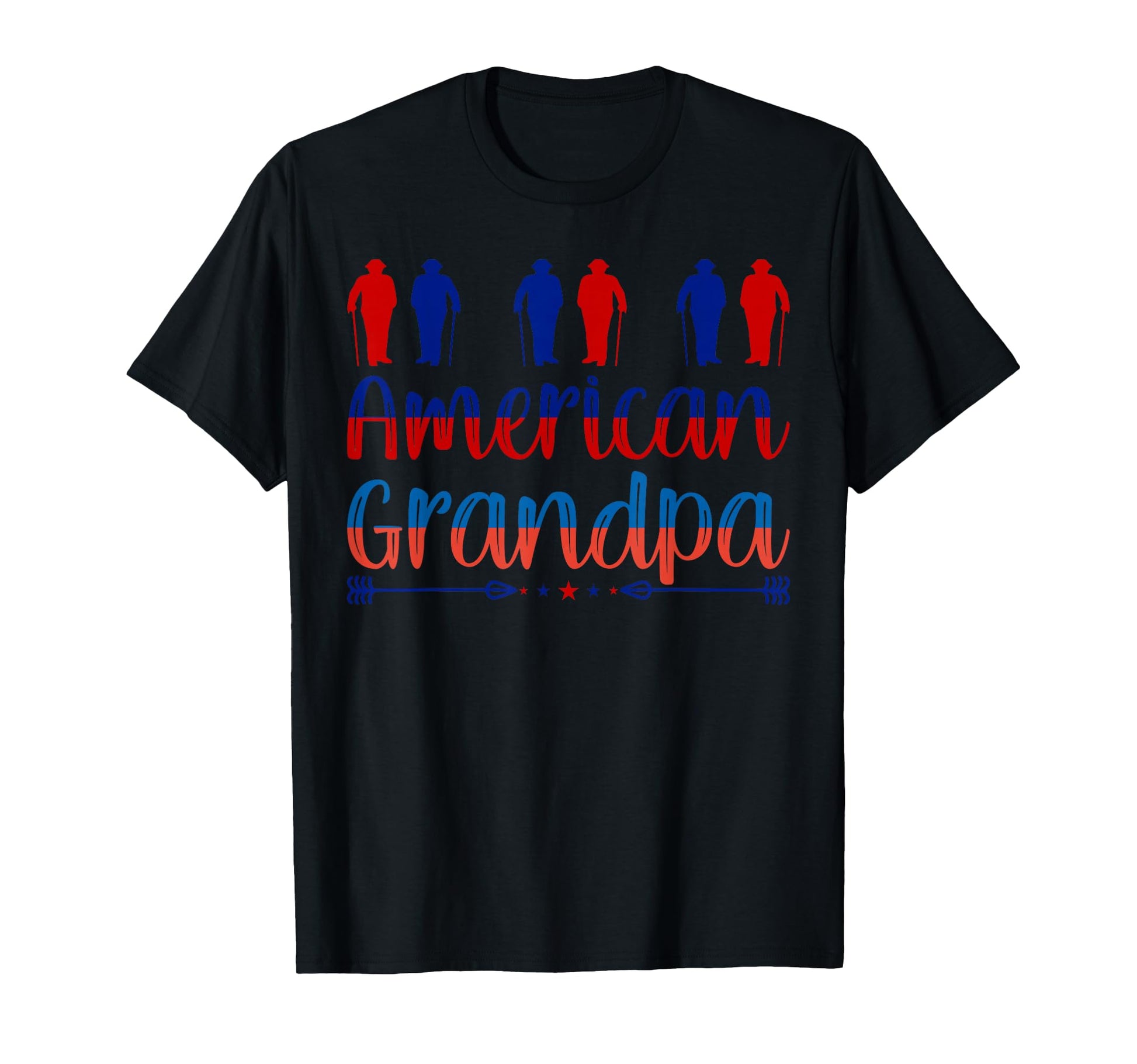 American Flag Promoted To Grandpa Funny T-Shirt - Novelty Apparel Unisex - T-Shirt, Sweatshirt, Hoodie
