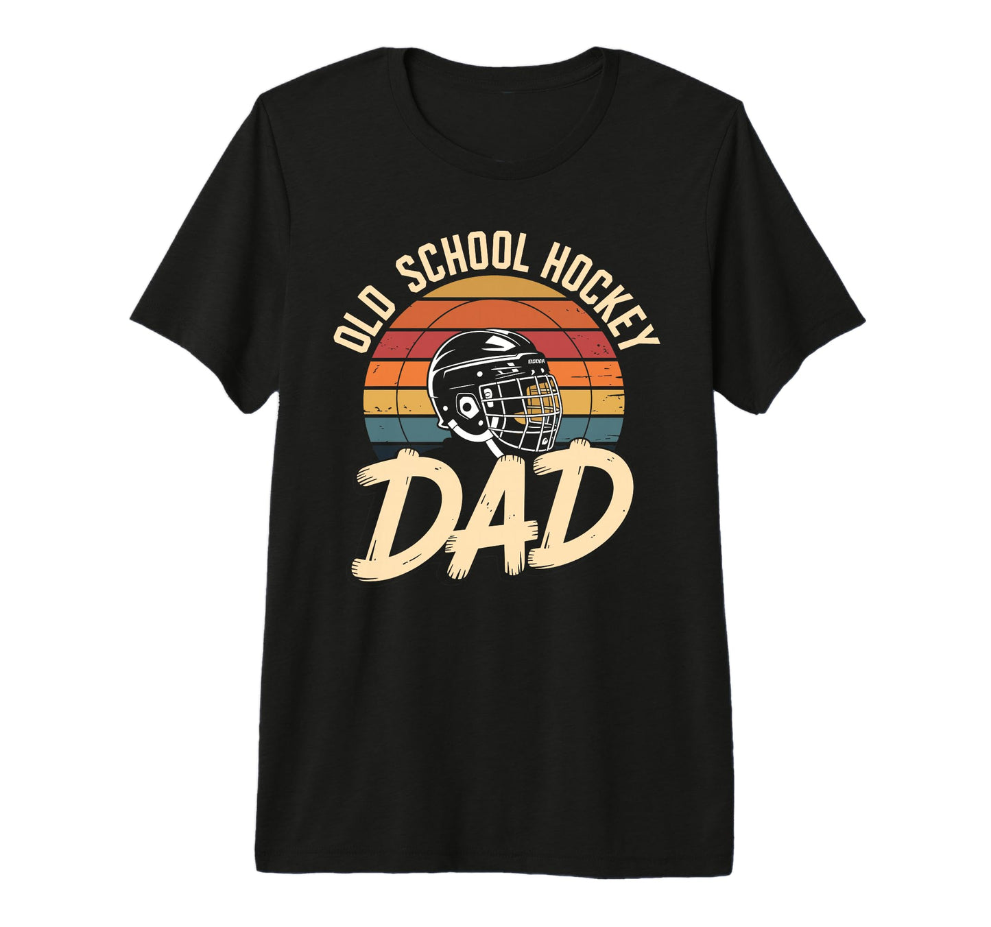 Old School Hockey Dad Ice Hockey Tri T-Shirt - Fun Novelty Design Unisex - T-Shirt, Sweatshirt, Hoodie