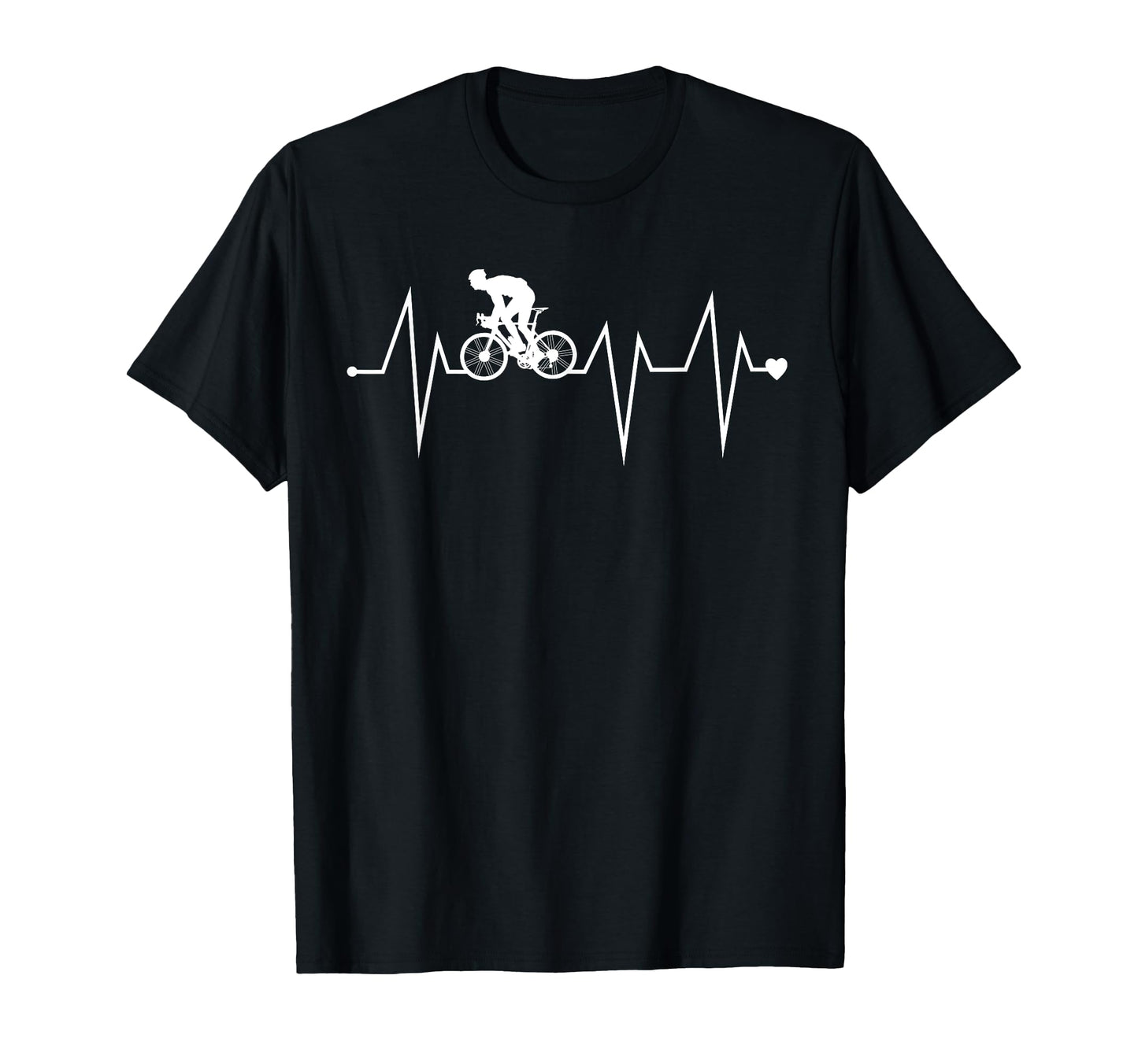 Funny Cycling Cyclist Biker Heartbeat T-Shirt - Graphic Print for Adults - T-Shirt, Sweatshirt, Hoodie