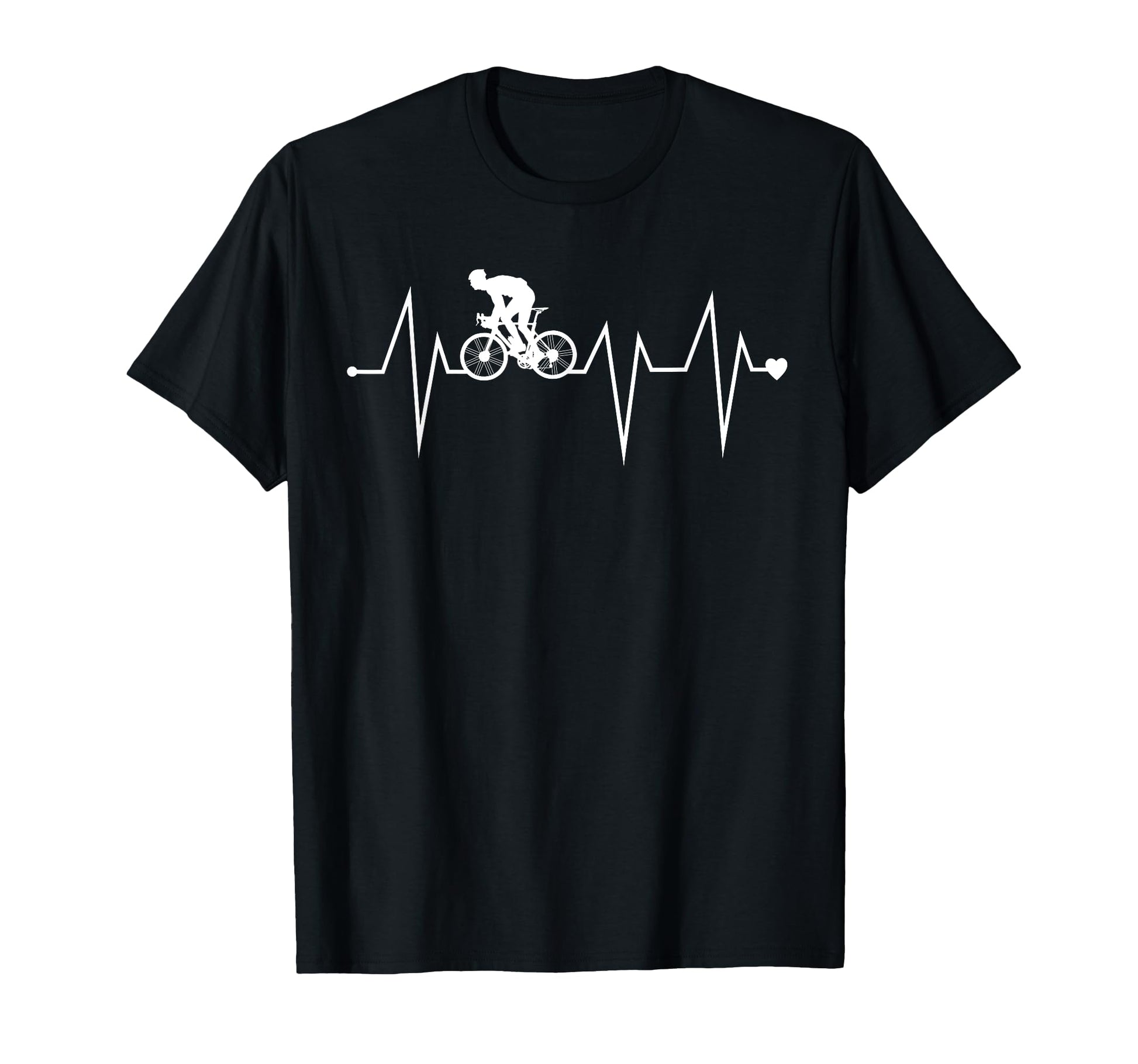 Funny Cycling Cyclist Biker Heartbeat T-Shirt - Graphic Print for Adults - T-Shirt, Sweatshirt, Hoodie