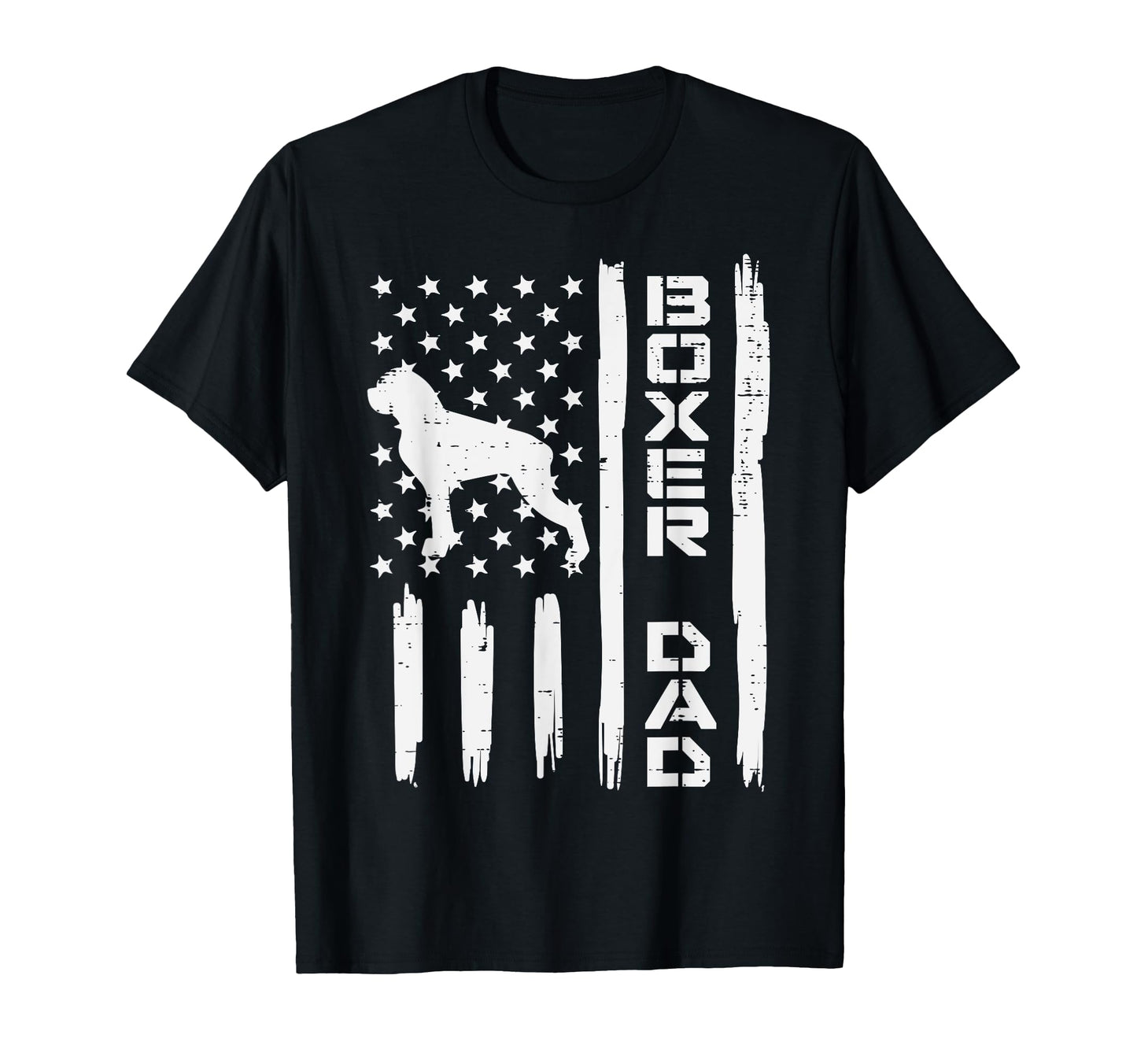 Boxer Dad Us Flag Patriotic Dog Lover T-Shirt - Streetwear Style Unisex - T-Shirt, Sweatshirt, Hoodie