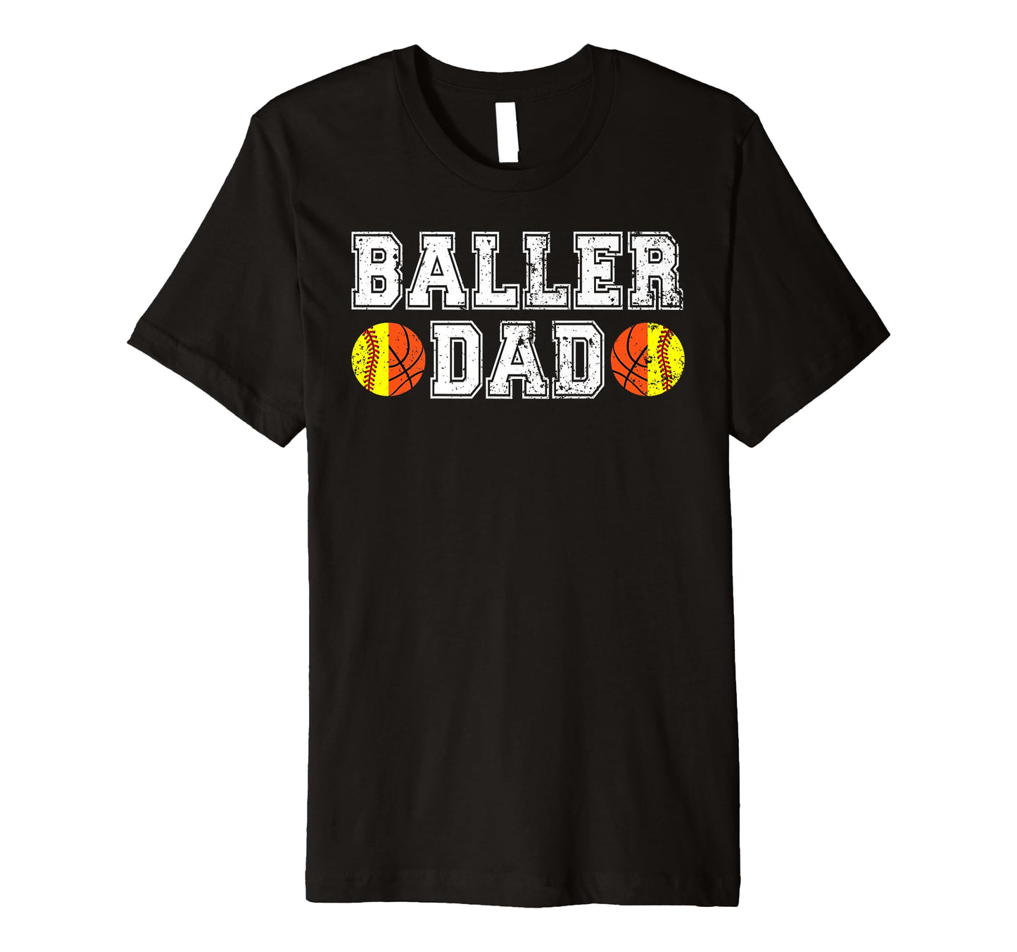 Mens Baller Dad Softball Basketball Dad T-Shirt - Trendy Graphic Men Women - T-Shirt, Sweatshirt, Hoodie