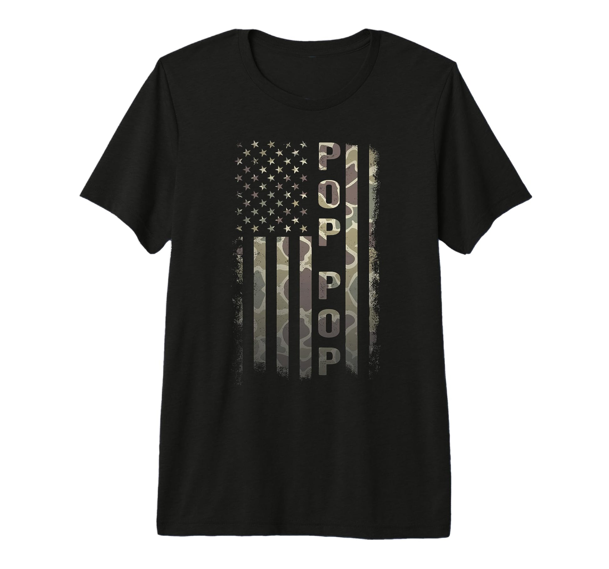 Old School Camo Pop Pop Usa Flag New Pop T-Shirt - Graphic Print Men Women - T-Shirt, Sweatshirt, Hoodie