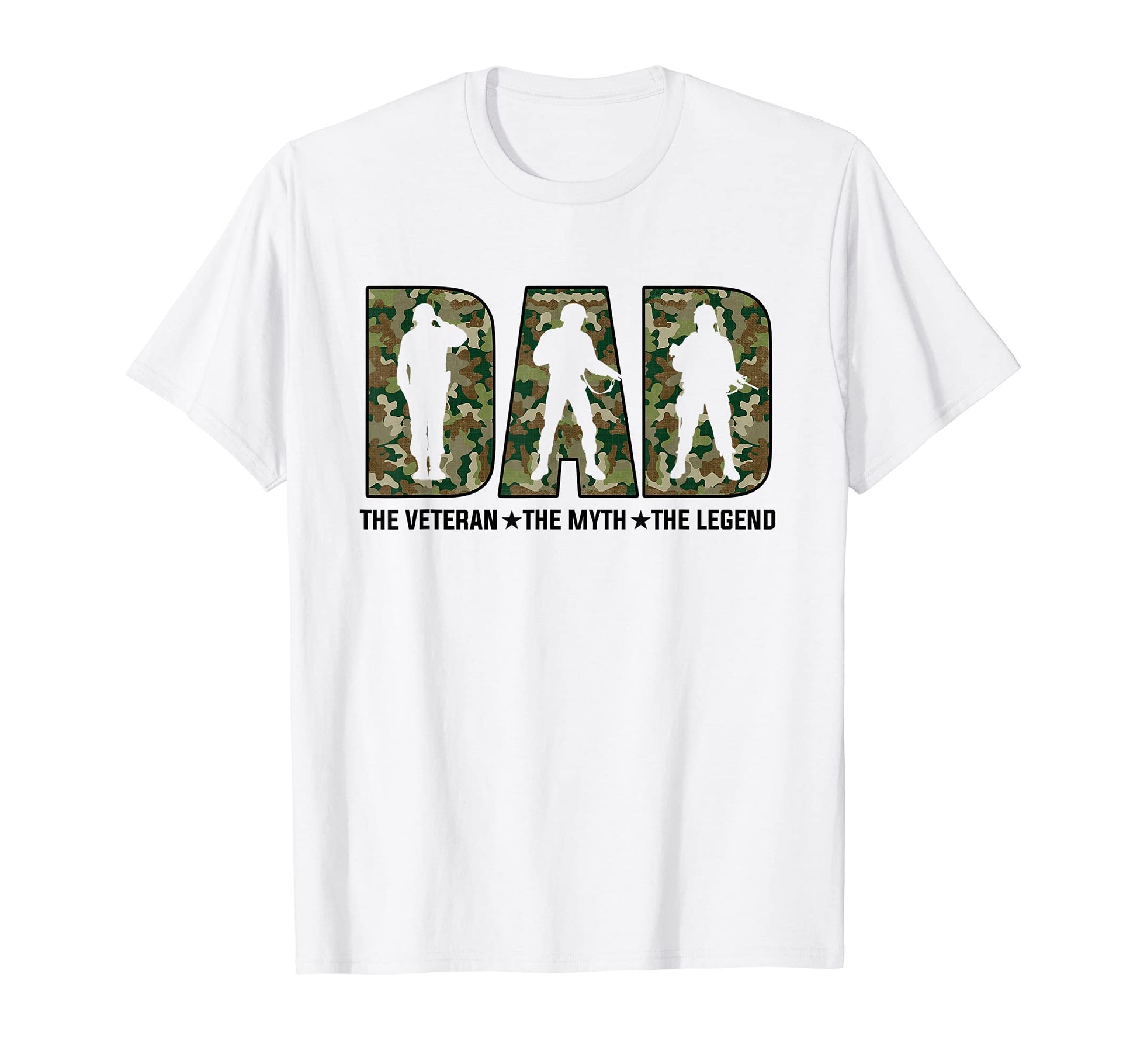 Dad Veteran Myth Legend Camo Memorial Day T-Shirt - Unique Graphic Unisex - T-Shirt, Sweatshirt, Hoodie