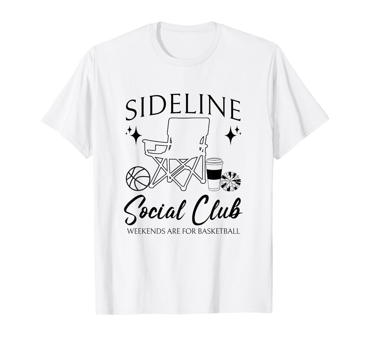 Sideline Social Club Basketball Mom Game T-Shirt - Novelty Apparel Unisex - T-Shirt, Sweatshirt, Hoodie