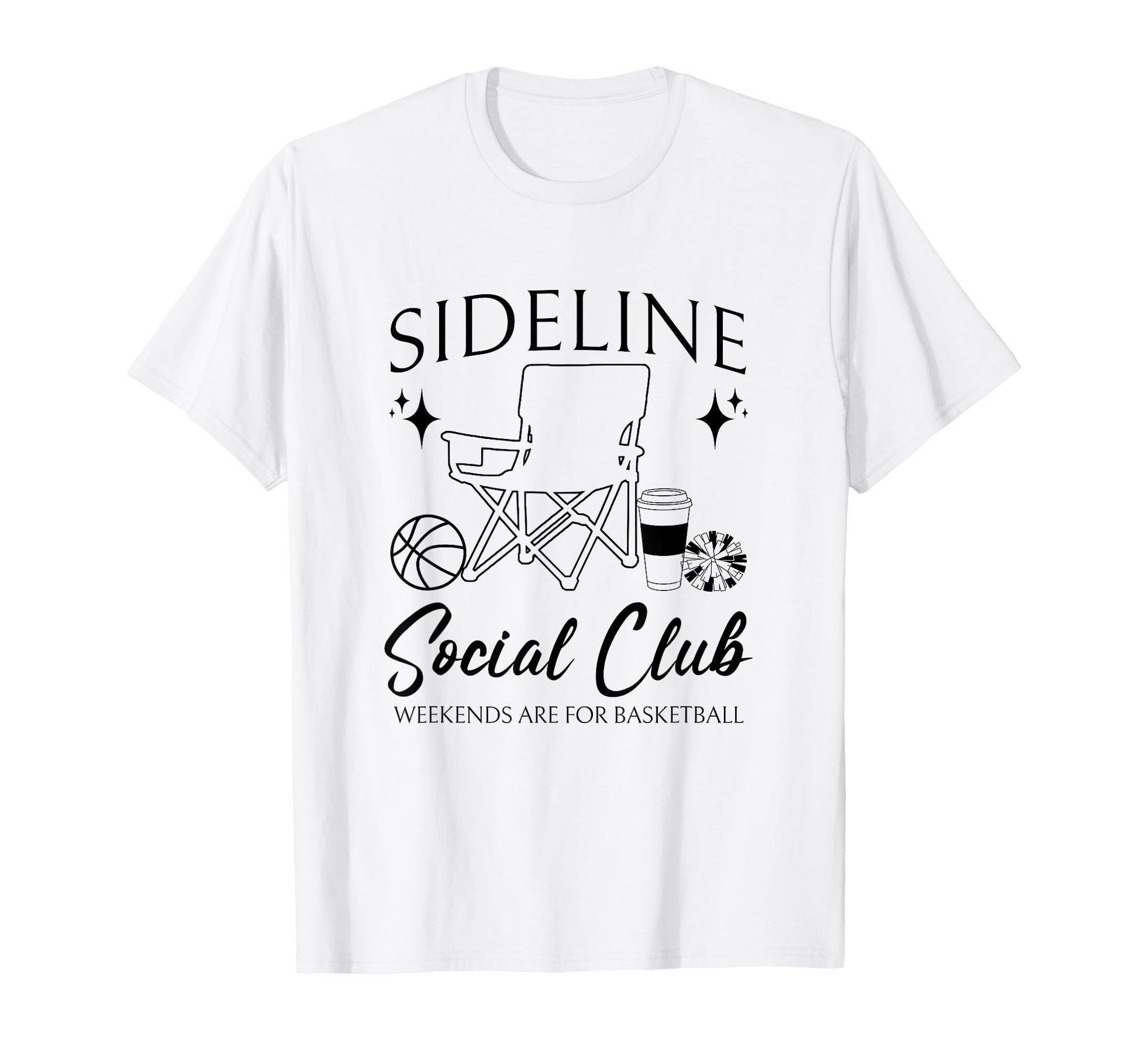 Sideline Social Club Basketball Mom Game T-Shirt - Novelty Apparel Unisex - T-Shirt, Sweatshirt, Hoodie