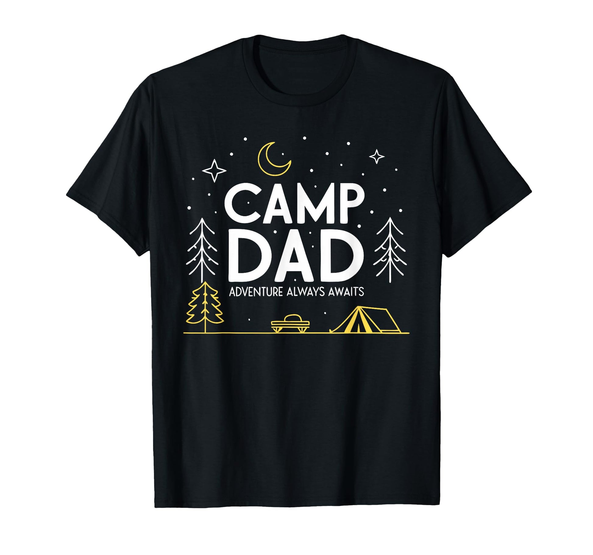 Camping Fathers Day Camp Dad T-Shirt - Custom Art Print Men Women - T-Shirt, Sweatshirt, Hoodie