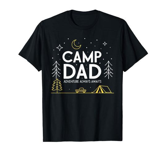 Camping Fathers Day Camp Dad T-Shirt - Custom Art Print Men Women - T-Shirt, Sweatshirt, Hoodie
