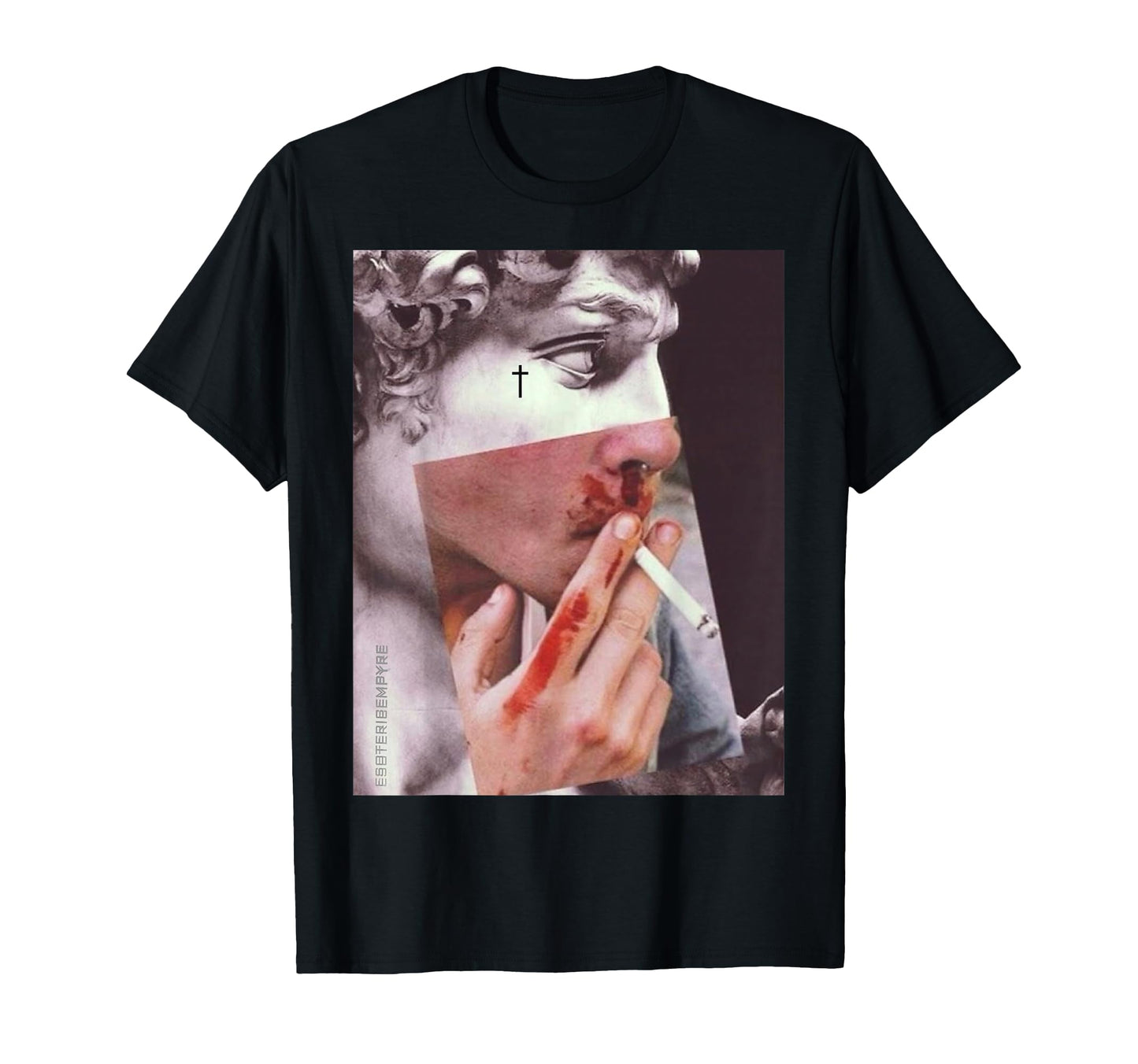 Statue David Bloody Nose Cigarette Pop T-Shirt - Graphic Print Men Women - T-Shirt, Sweatshirt, Hoodie