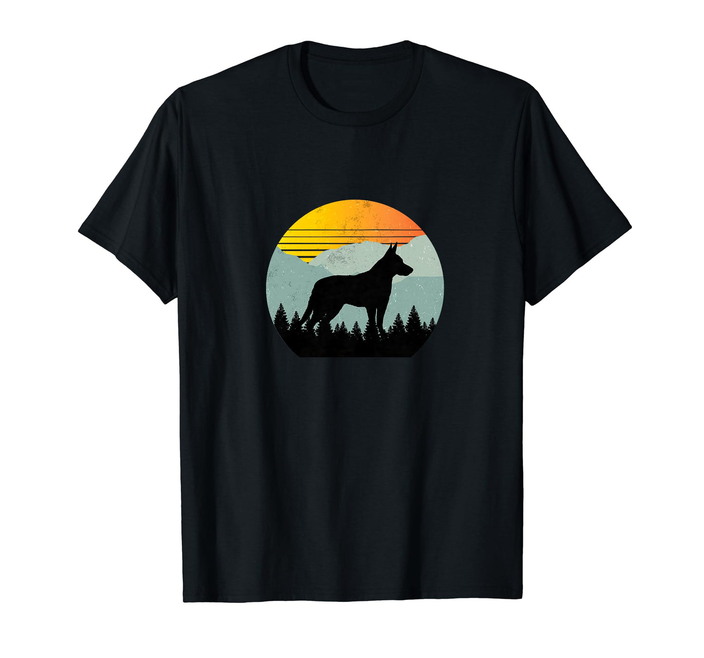 Koolie Dog Sun Mountains Distressed T-Shirt - Casual Everyday Wear Unisex - T-Shirt, Sweatshirt, Hoodie