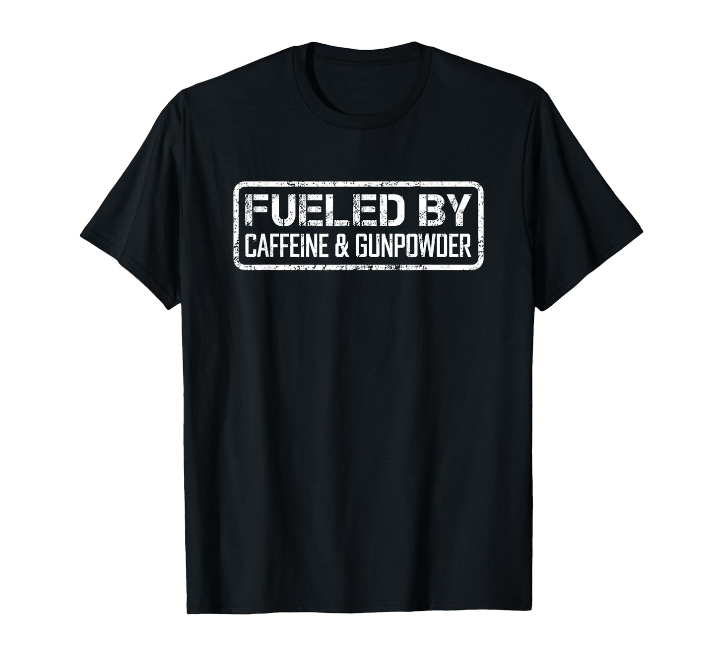 Fueled Caffeine Gunpowder Funny Coffee Gun T-Shirt - Unique Graphic Unisex - T-Shirt, Sweatshirt, Hoodie