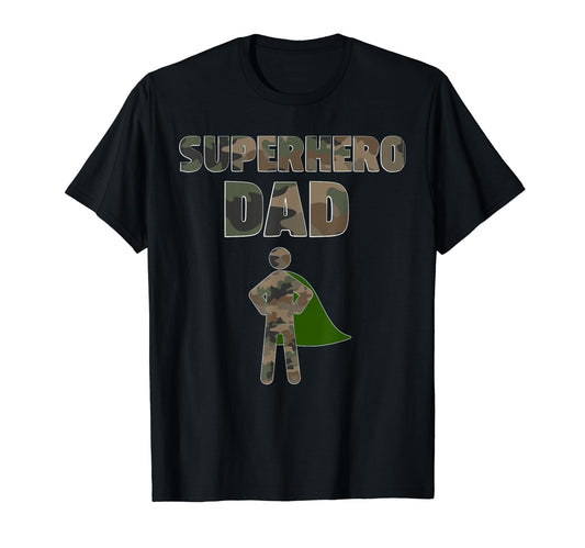 Camouflage Superhero Dad Military Dad T-Shirt - Streetwear Style Unisex - T-Shirt, Sweatshirt, Hoodie