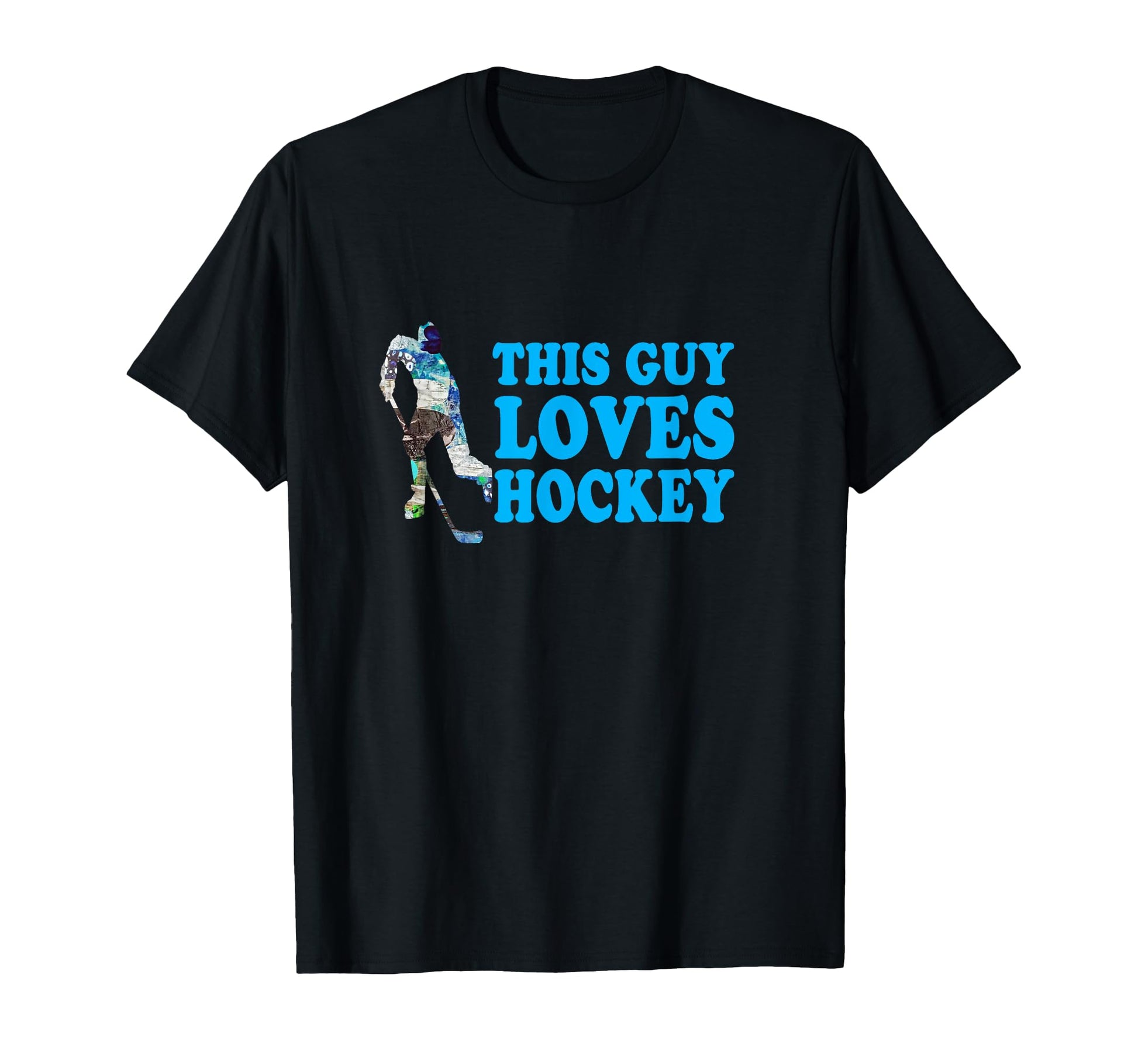This Guy Loves Hockey Fun Dad Present T-Shirt - Trendy Graphic Men Women - T-Shirt, Sweatshirt, Hoodie