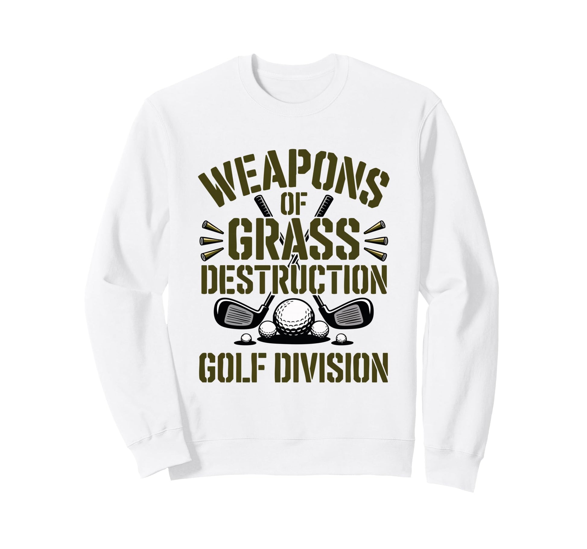 Weapons Grass Destruction Golf Sweatshirt - Custom Art Print for Adults - T-Shirt, Sweatshirt, Hoodie