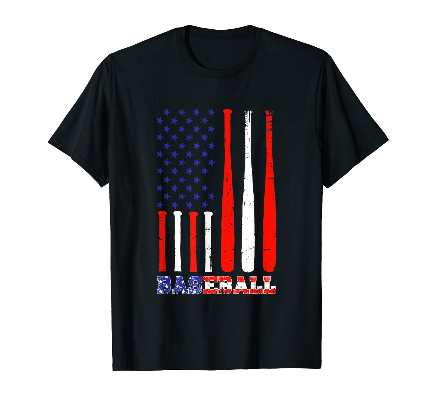 Baseball American Flag Baseball T-Shirt - Streetwear Style Men Women - T-Shirt, Sweatshirt, Hoodie