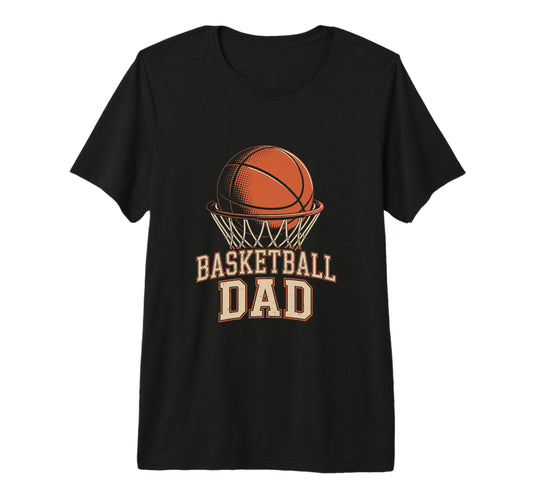 Basketball Dad Hoop Illustration Tri T-Shirt - Fun Novelty Design Unisex - T-Shirt, Sweatshirt, Hoodie