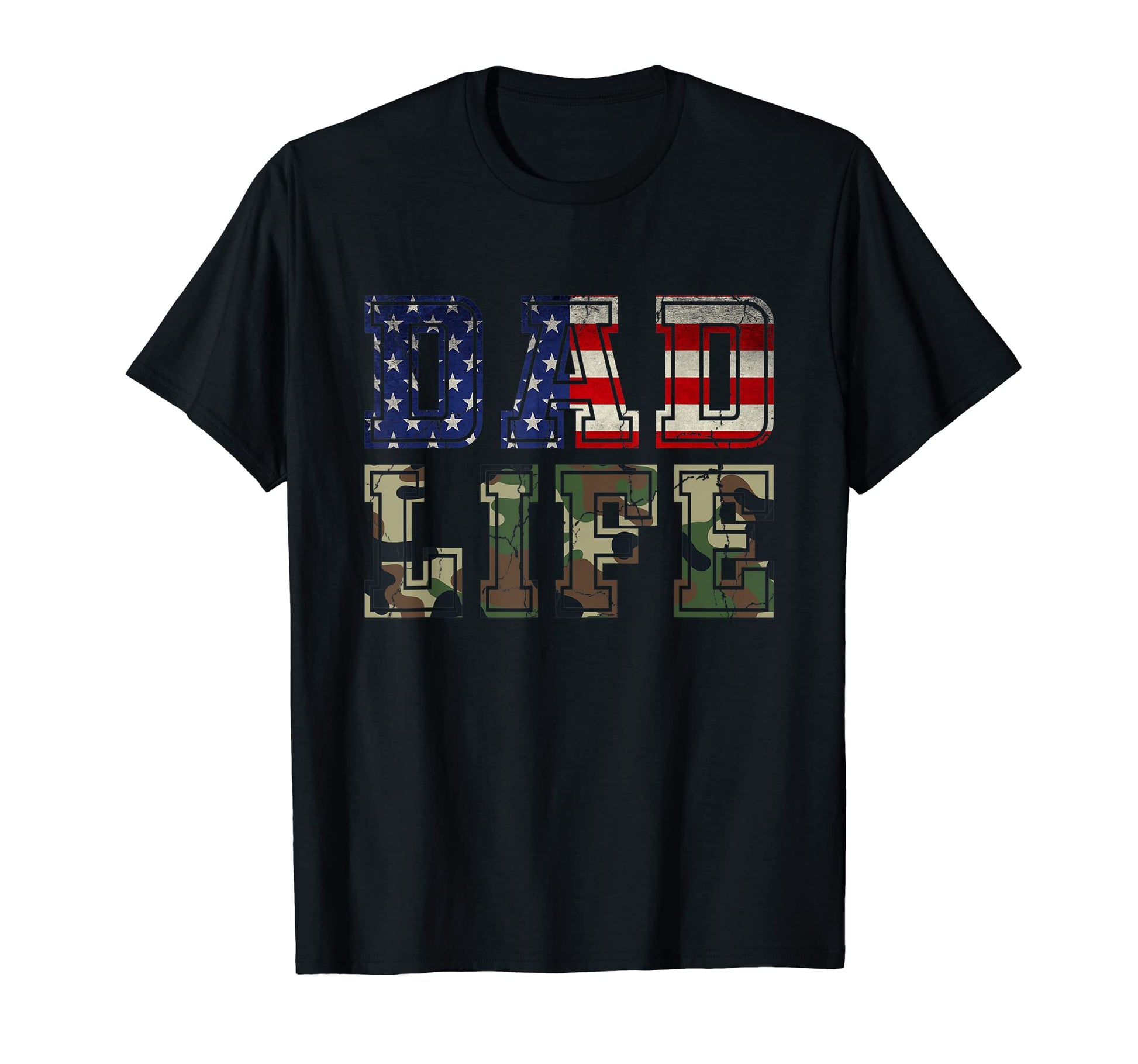 American Flag Military Dad Life Cammo T-Shirt - Aesthetic Graphic Unisex - T-Shirt, Sweatshirt, Hoodie